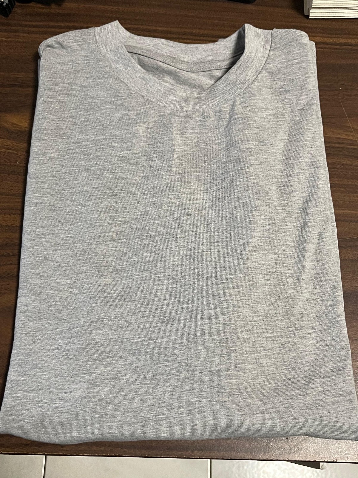 New DEATH ROW Blank NO PRINT Stretchable Soft T Shirt H Grey -SST23-700 RNBR-34