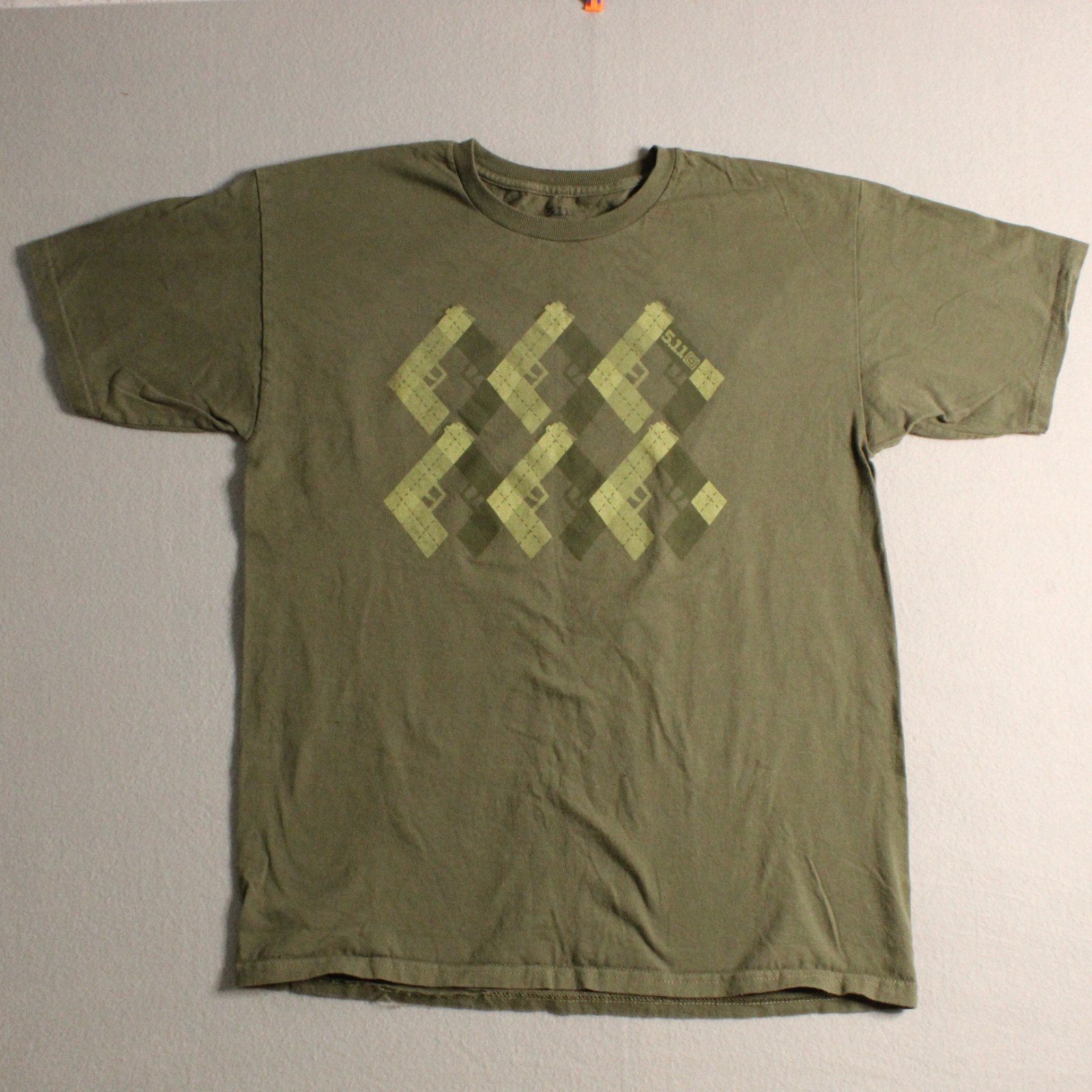 5.11 Tactical Green Graphic Tee Men’s Large Military Outdoor Casual Shirt
