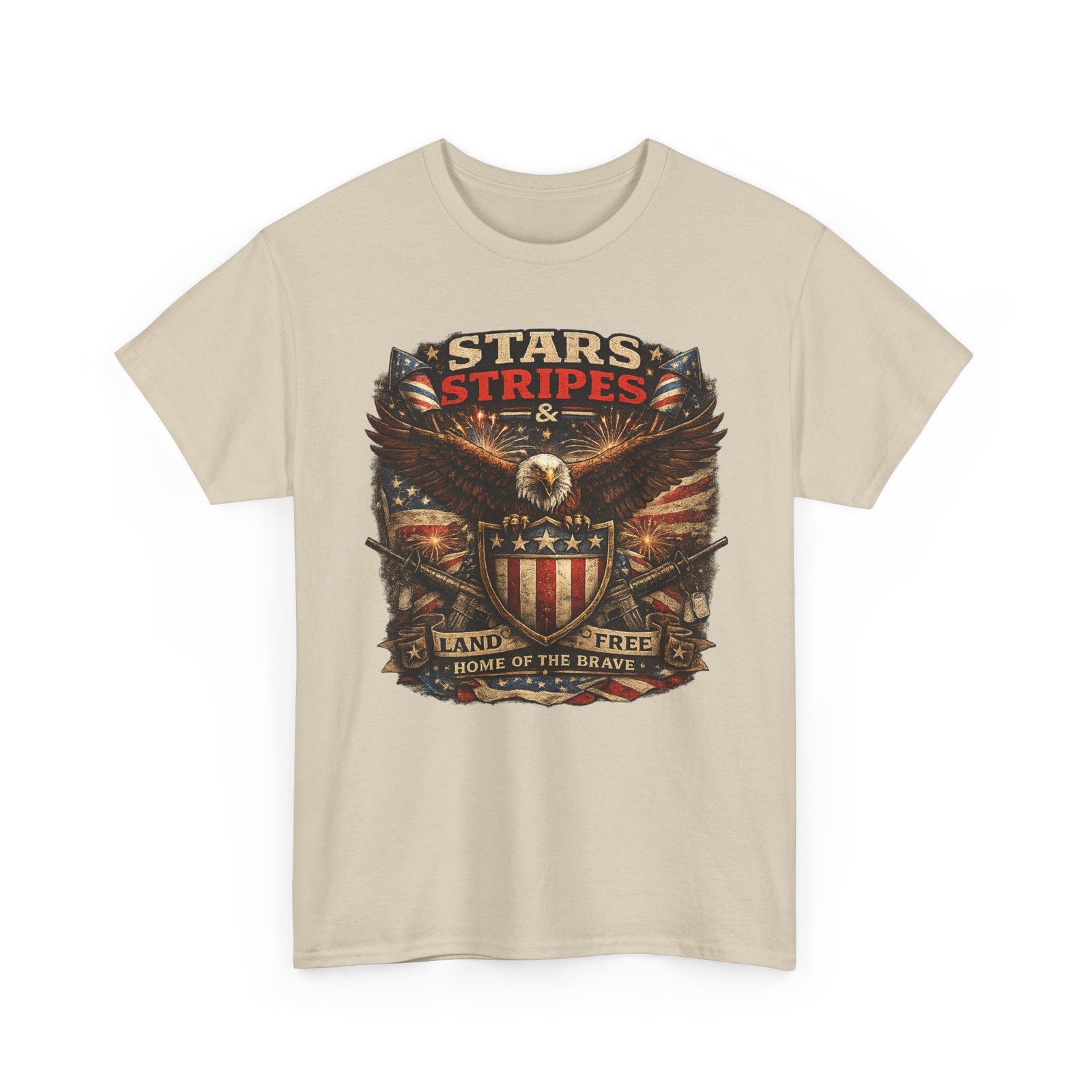 Stars & Stripes Eagle Shield T-Shirt | Patriotic American Flag Tee