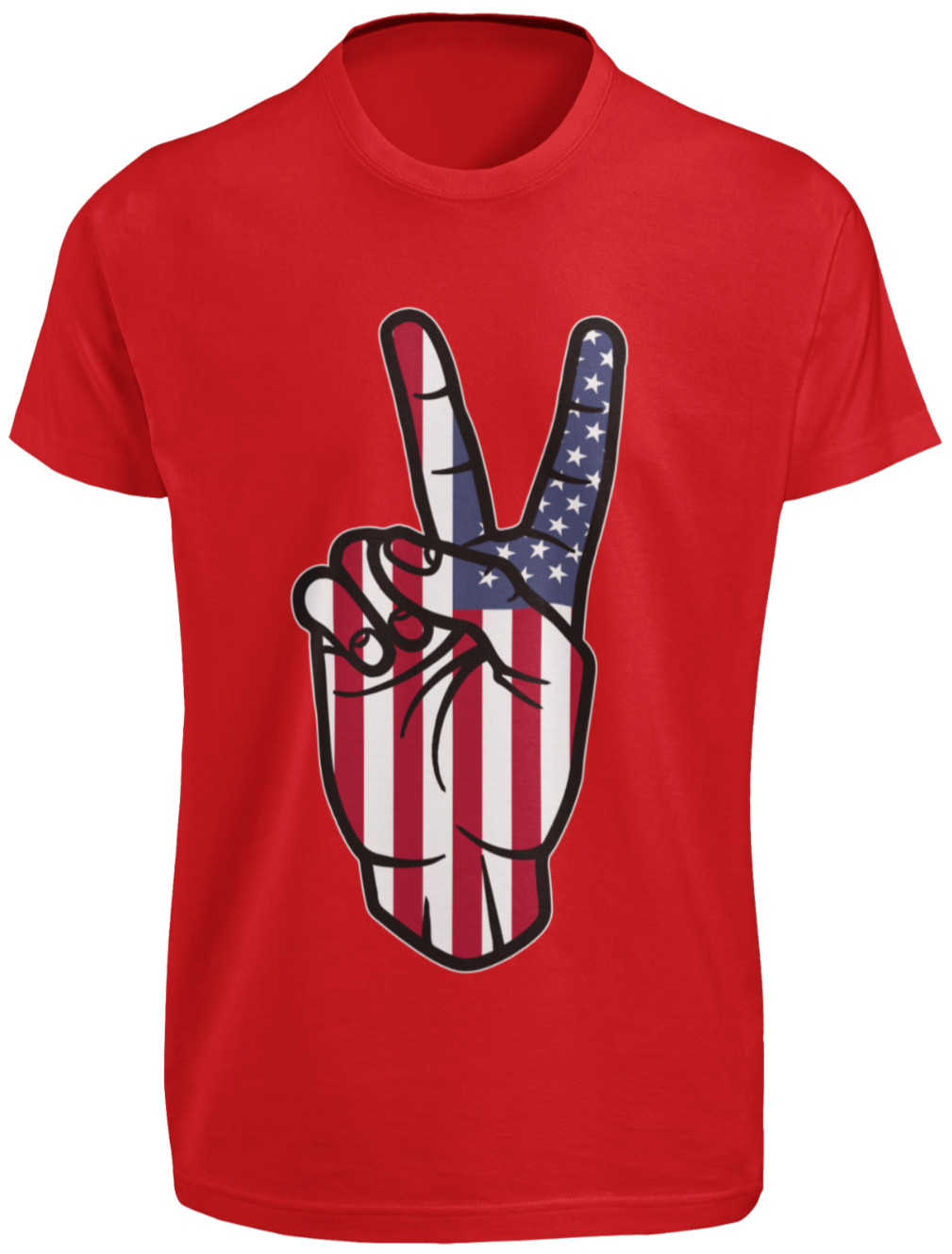 Peace Sign American Flag T SHIRT 4TH July Patriotic Party Mens / Womens GIFT TEE
