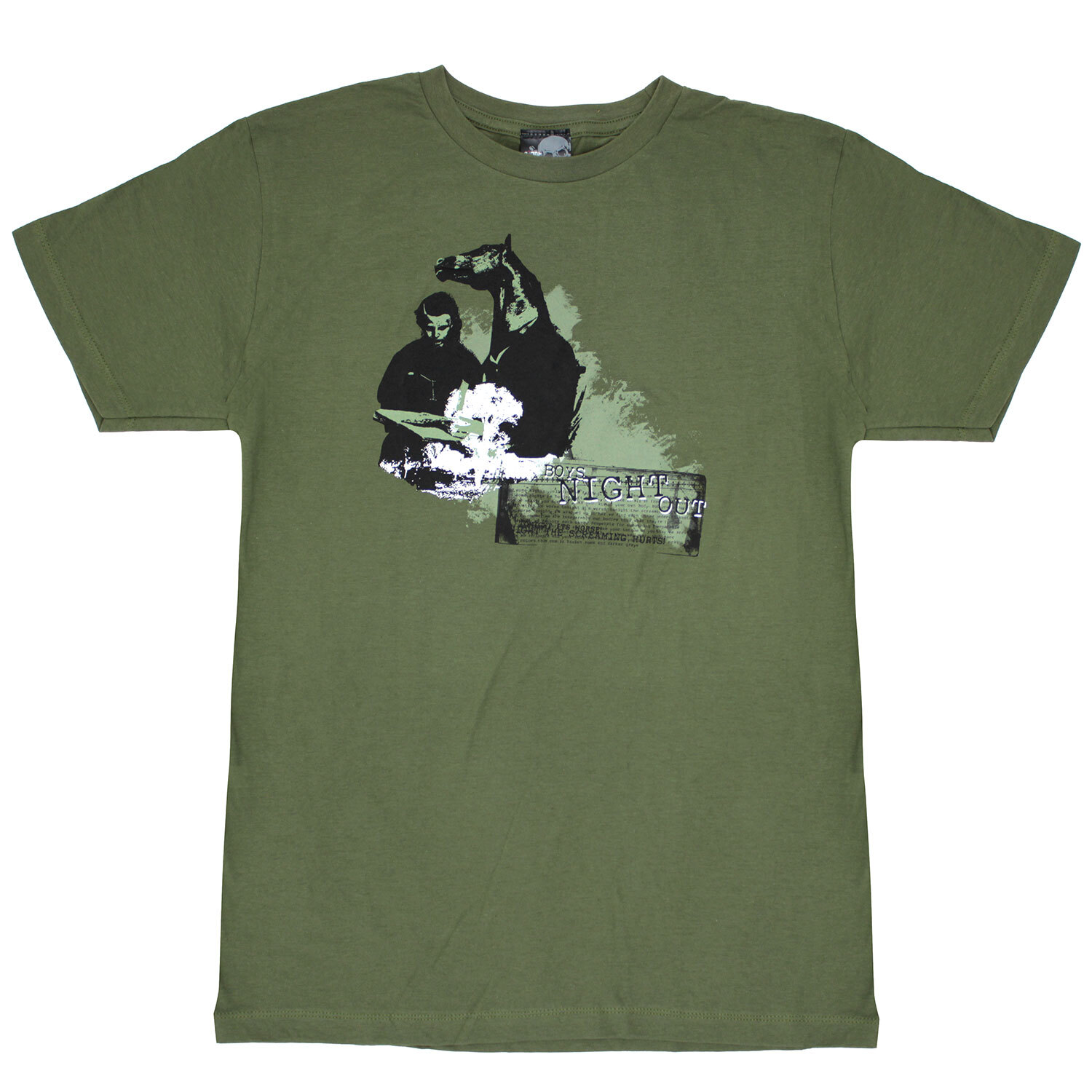 Men’s Boys Night Out Slim Fit T-shirt Large Green