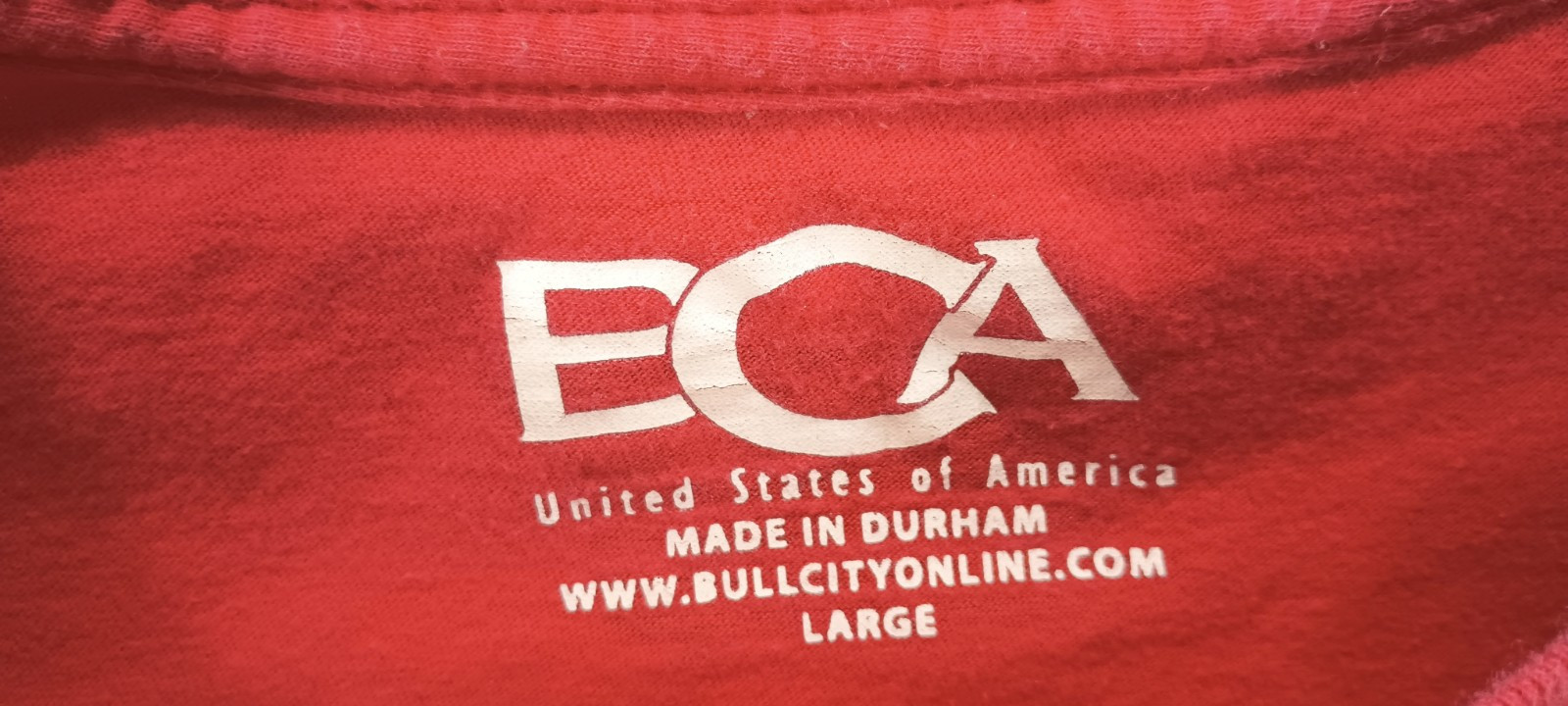 2 – Durham Large T Shirts Red BCA & Blue Gildan With Small Pin Hole