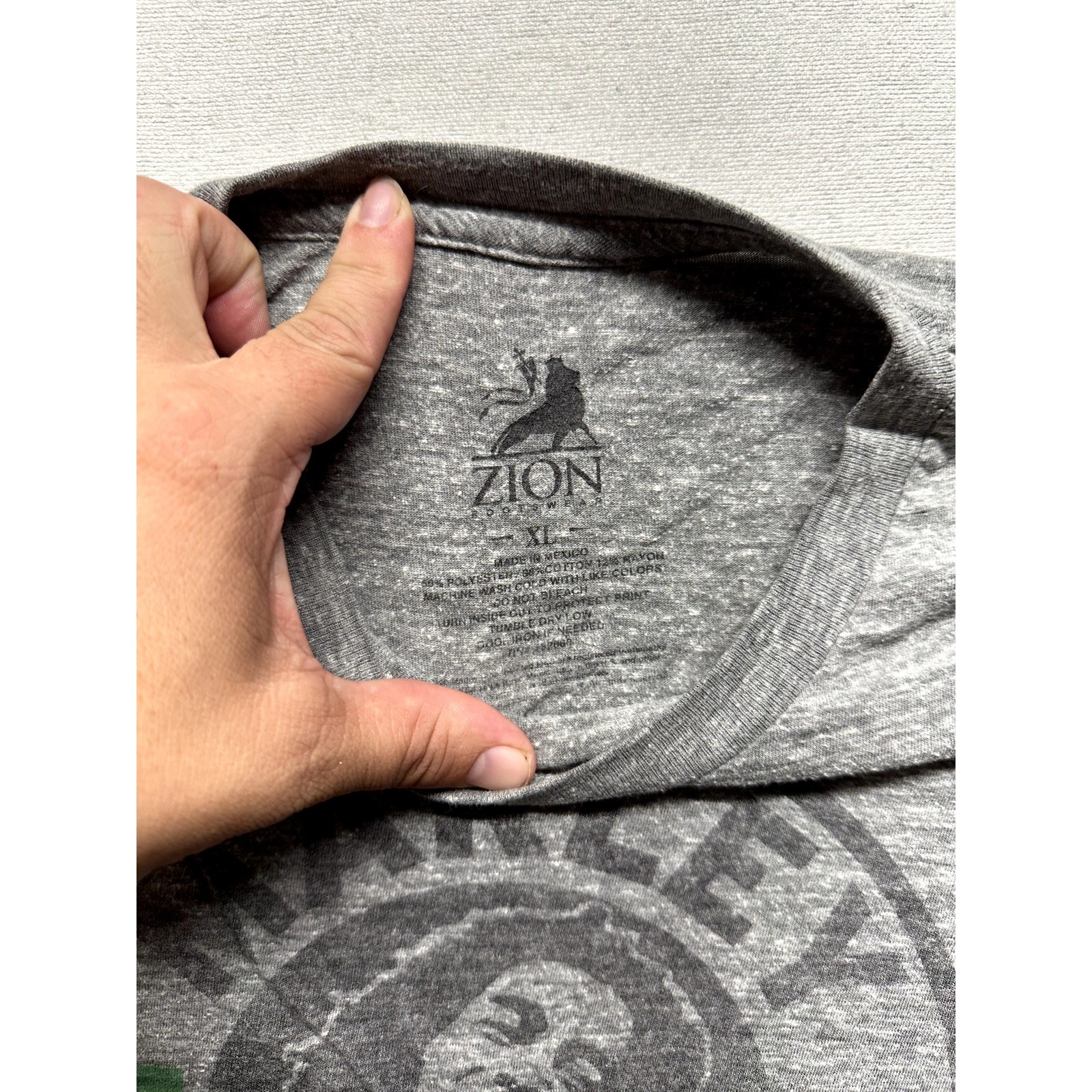Zion Bob Marley One Love Graphic T Shirt Size XL Gray Reggae Rootswear