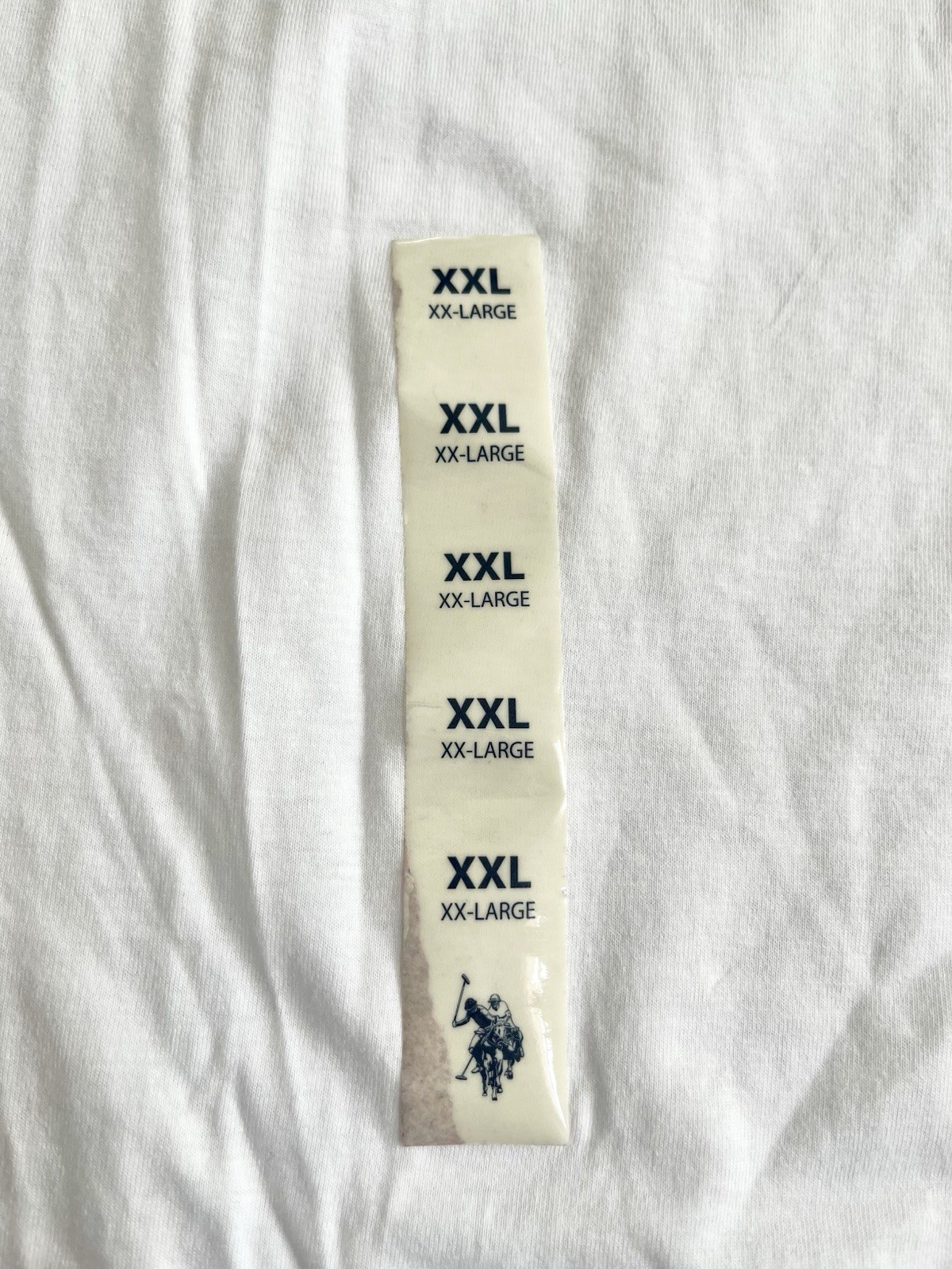 NWT U.S. Polo Assn. Men’s Solid V-Neck Short Sleeve Cotton T-Shirt in White, XXL