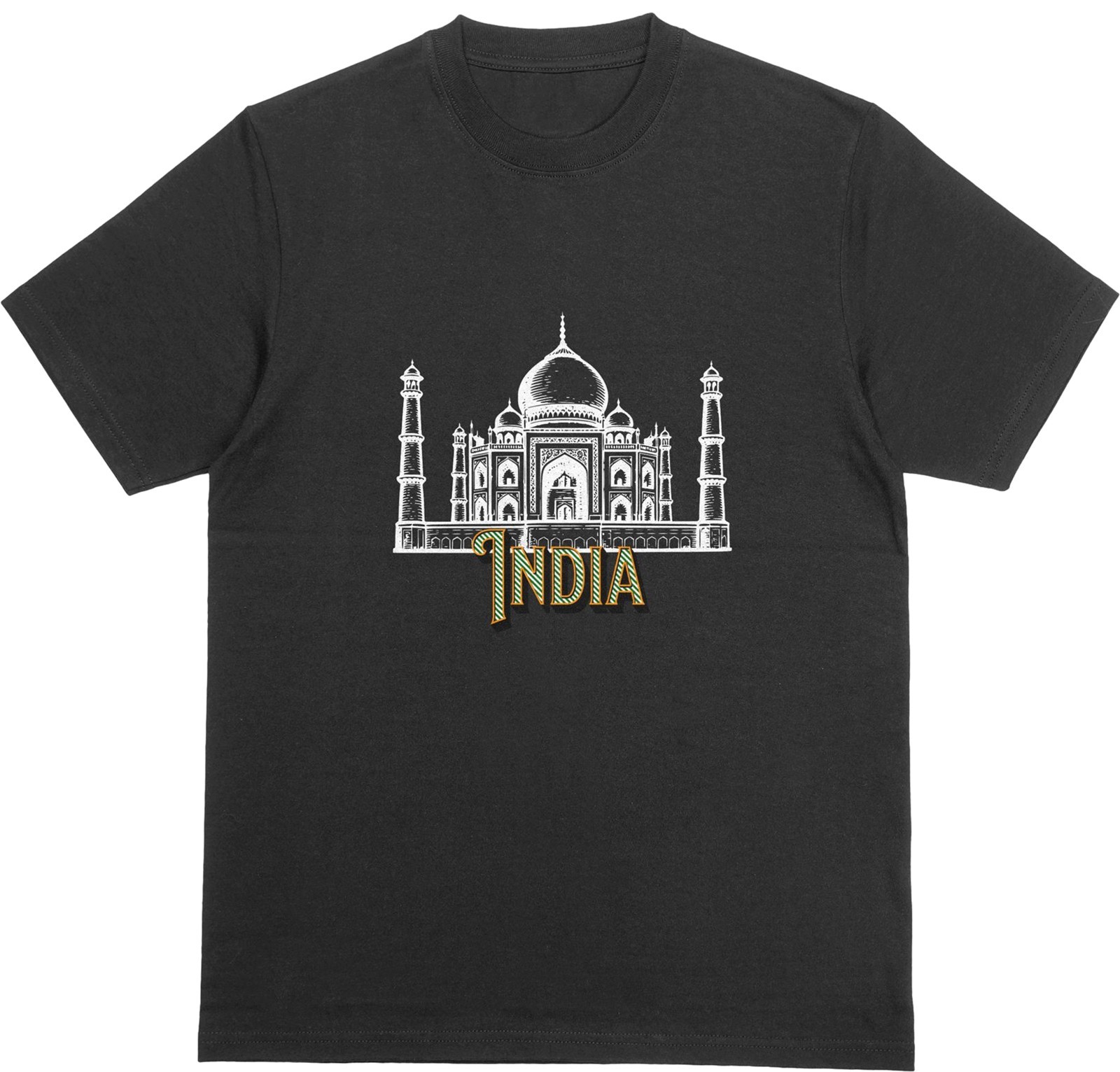 INDIA T-Shirt | Taj Mahal New 7 Wonders Tee | Holiday Tourist Souvenir Top