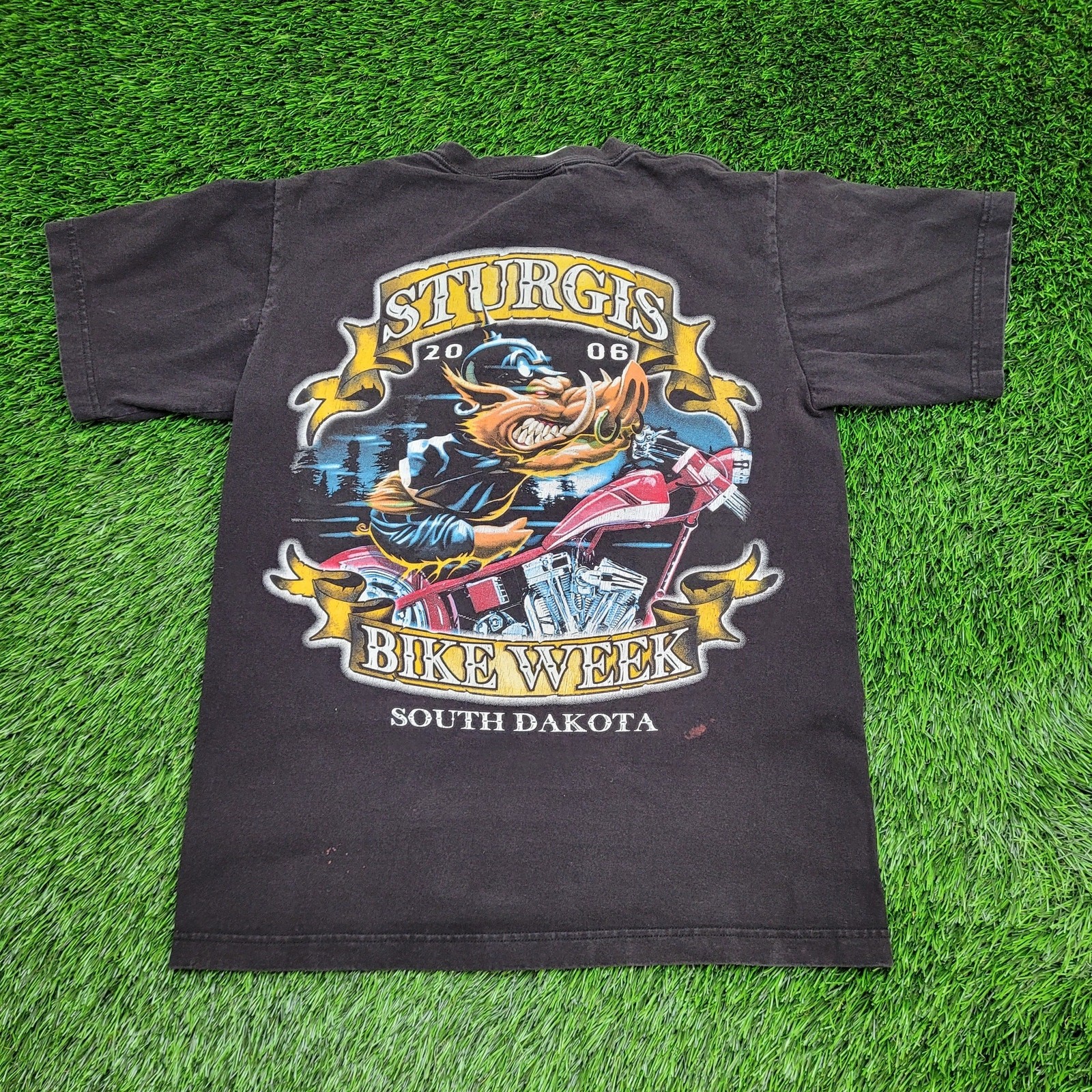Sturgis Biker Week Shirt Medium 19×25 South-Dakota Black