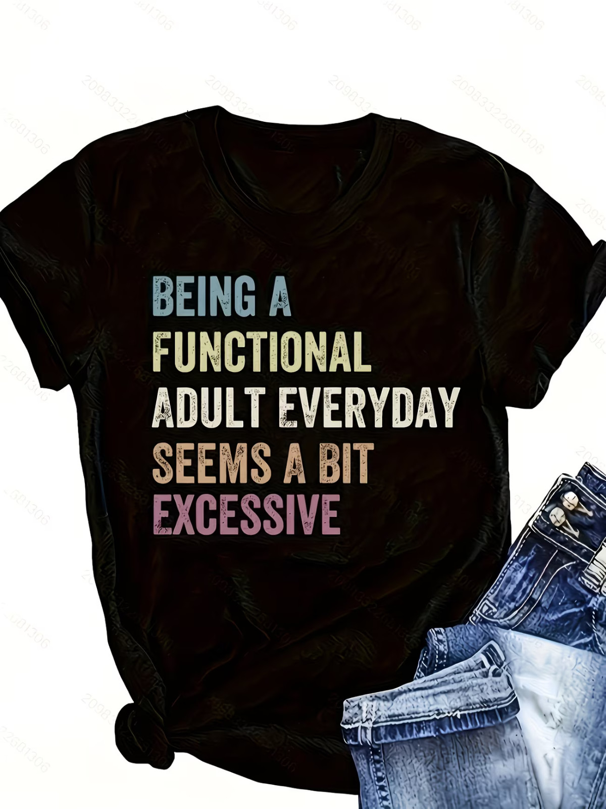 Letter Print T-shirt, Short Sleeve Crew Neck Leisure T-shirt For Spring