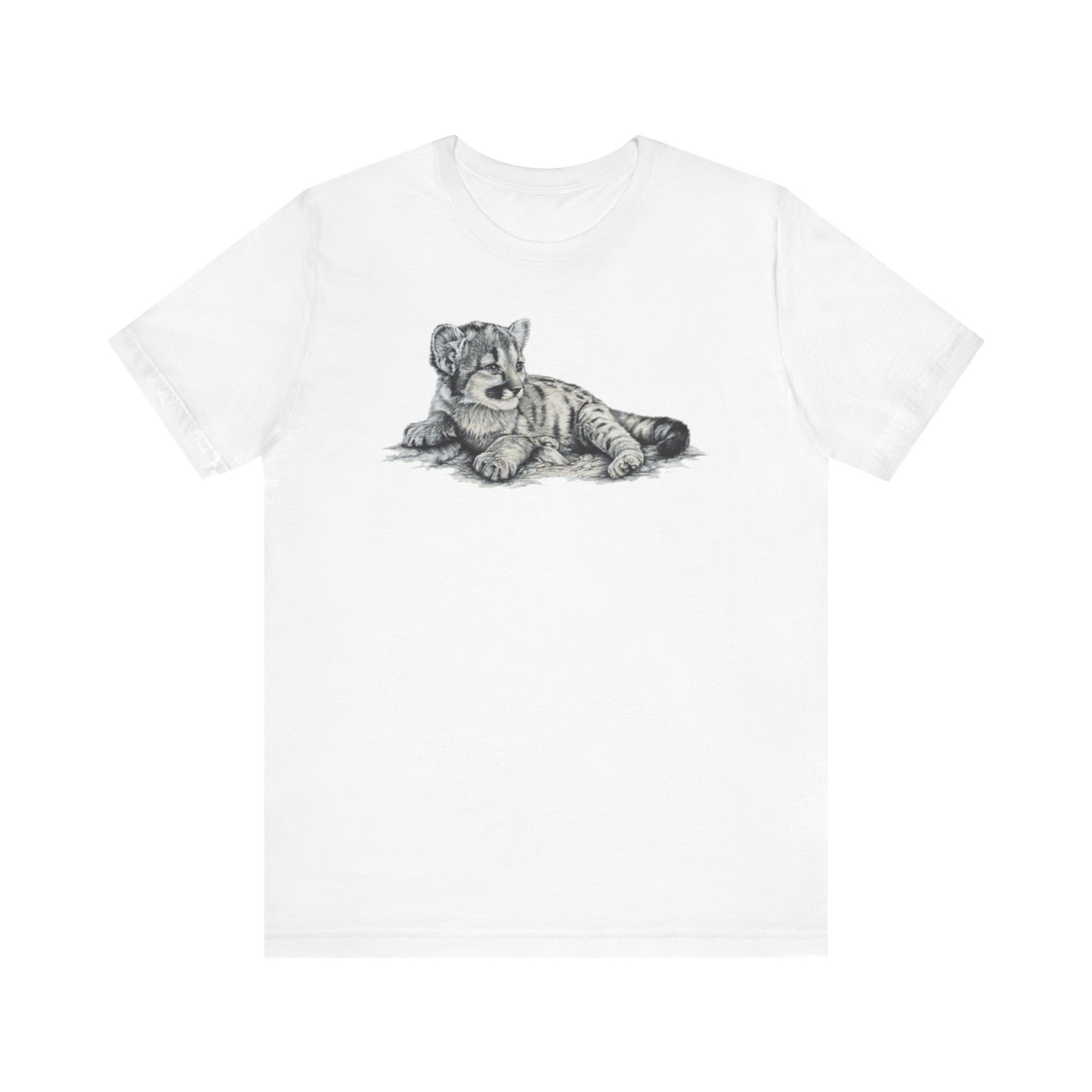 Baby Tigar Cute Little Kitten Unisex Jersey Short Sleeve Tee