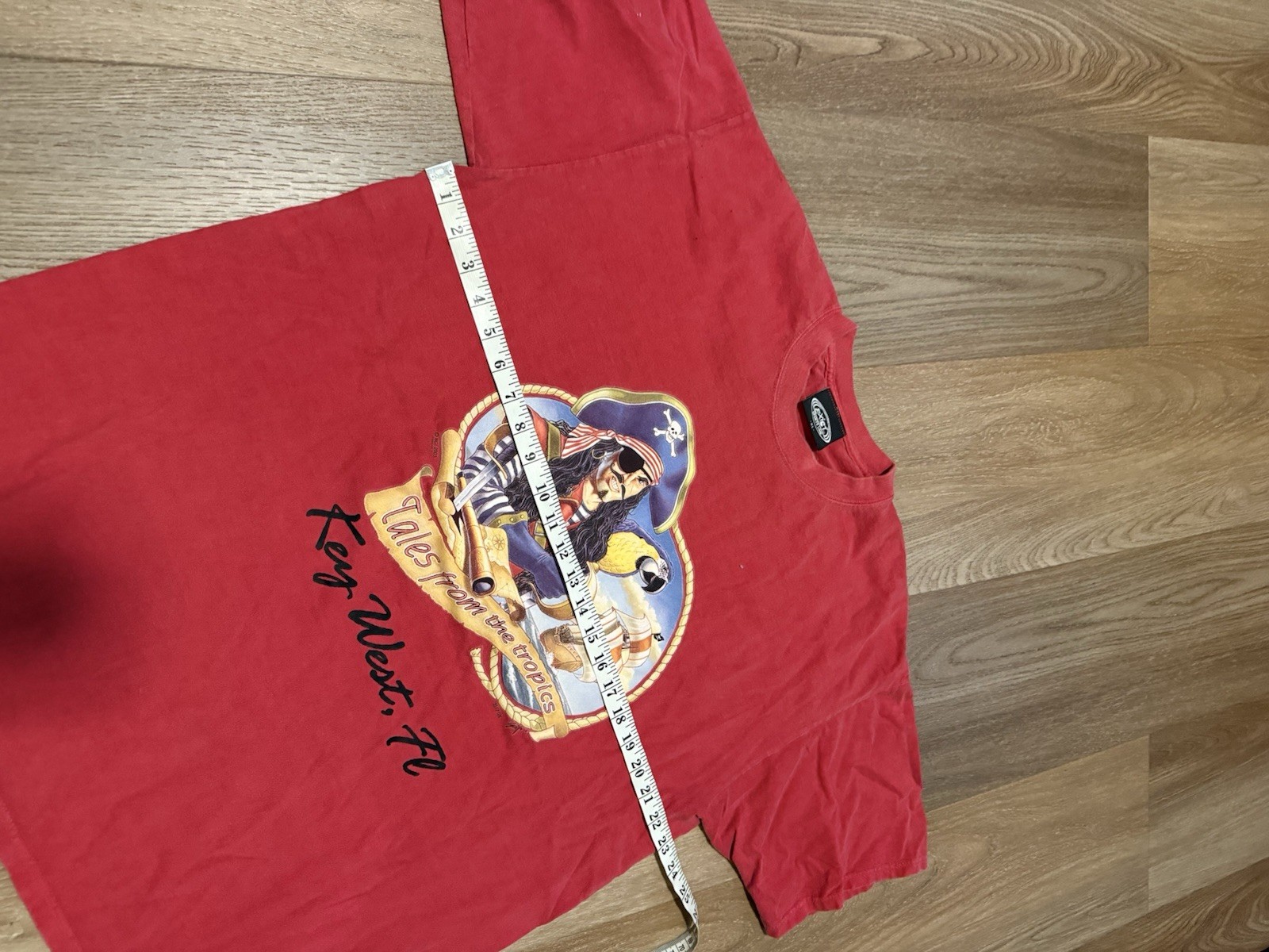 Exist Sportsline Tales From The Tropics Red Size XL Pirate T Shirt Key West Fl