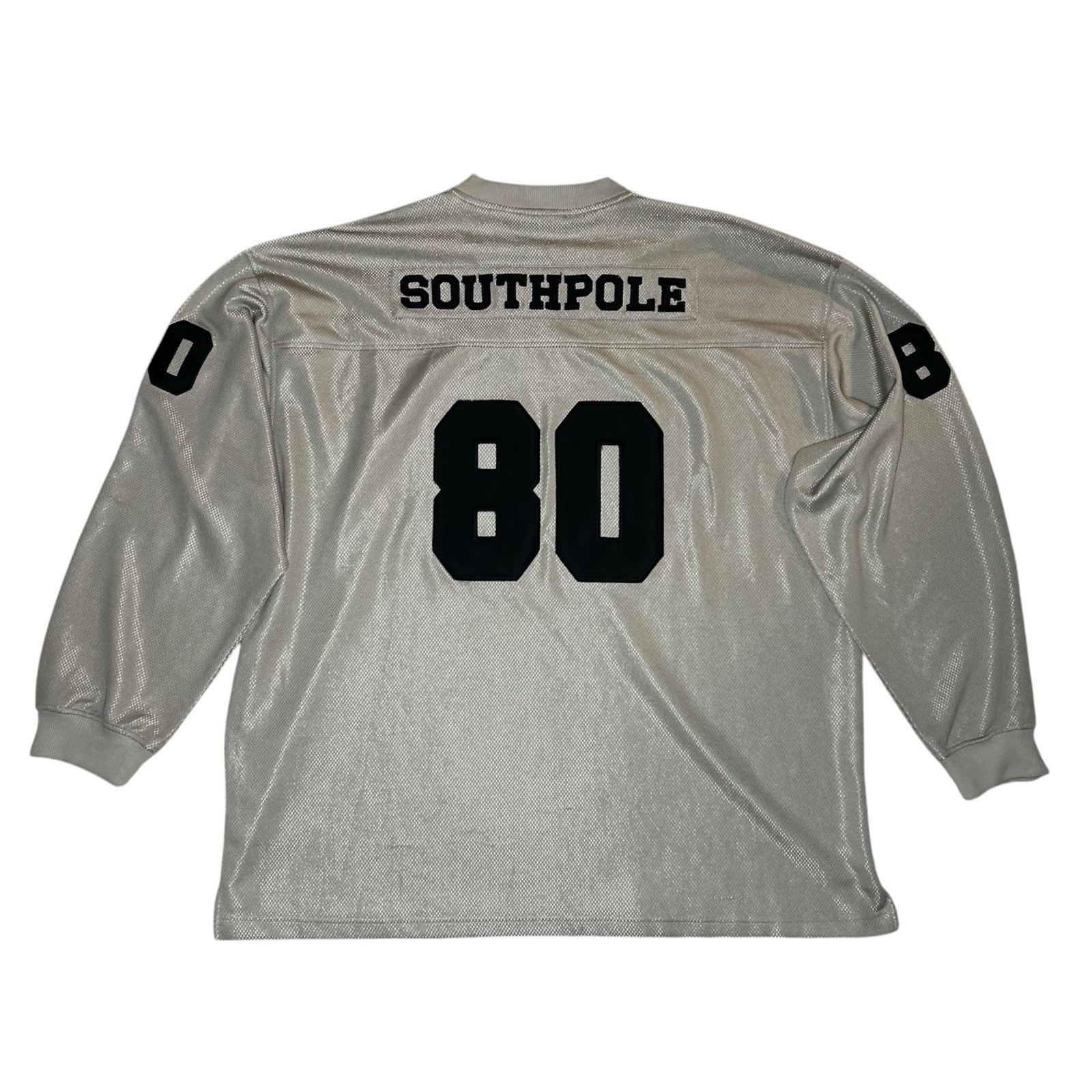 Southpole International Sports Men’s Gray Mesh Jersey V-Neck Long Sleeve 3XL