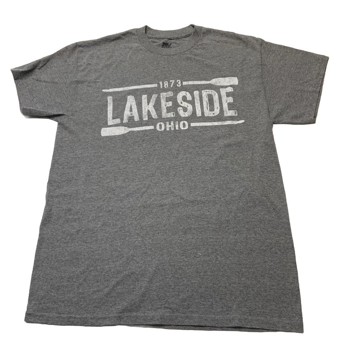 Lakeside Ohio Graphic Gray T-Shirt Medium 27 In Long/19 In Wide