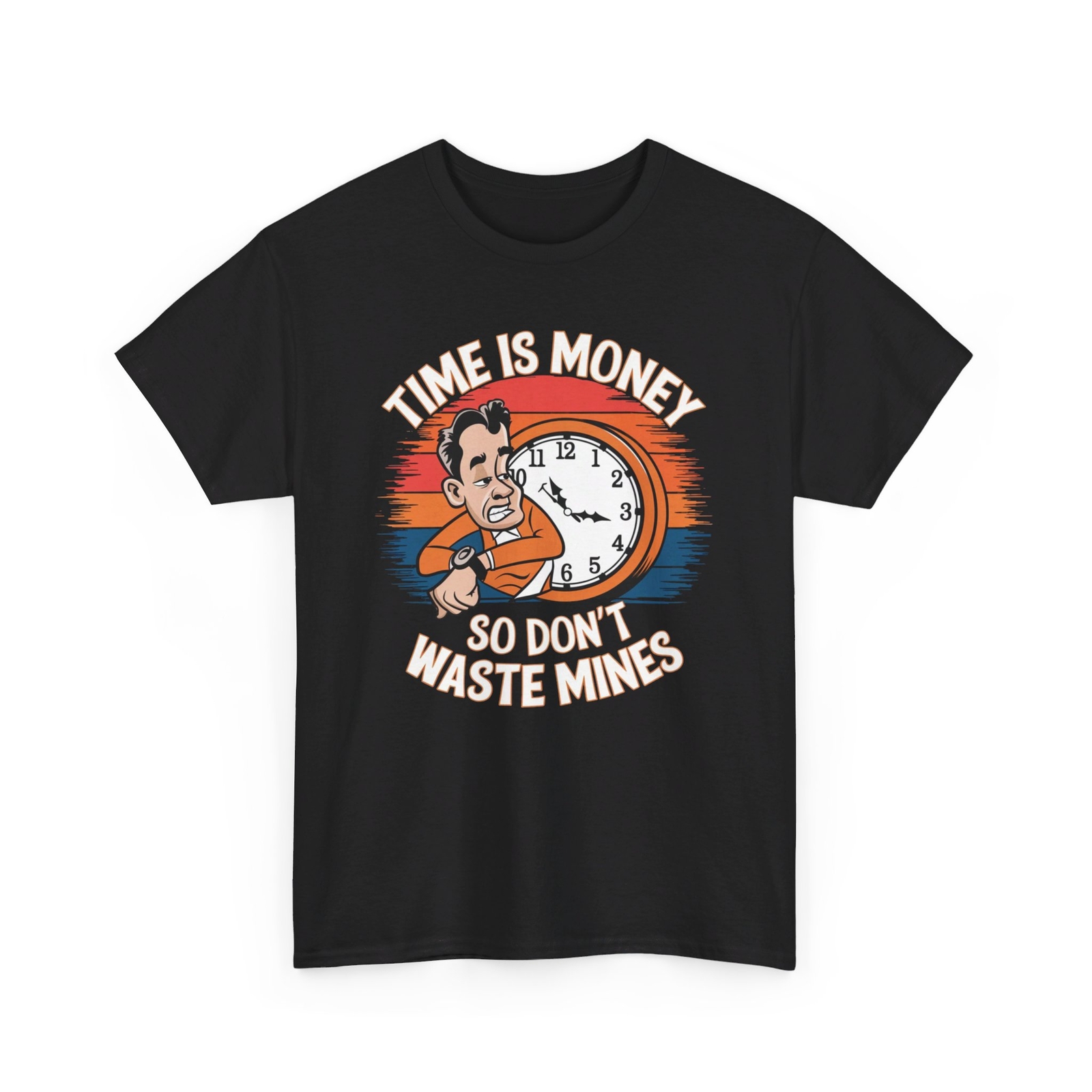 Don’t Waste My Time, Business Man Print Shirt, Gig Worker, UberEats, DoorDash