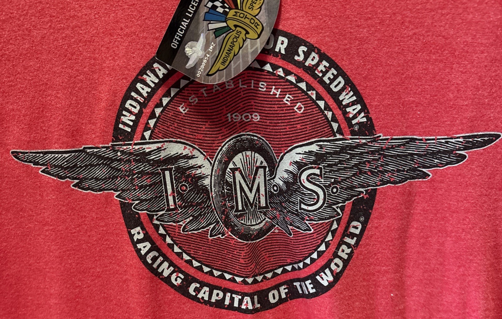 Indianapolis Motor Speedway Racing Capital Of The World Red Medium T-Shirt *NEW