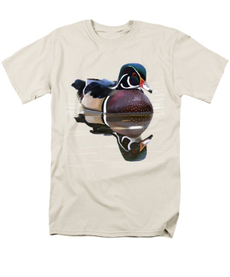 Wood Duck Fine Art Print Graphic Tee T-shirt Unisex XS S M L XL 2XL 3XL