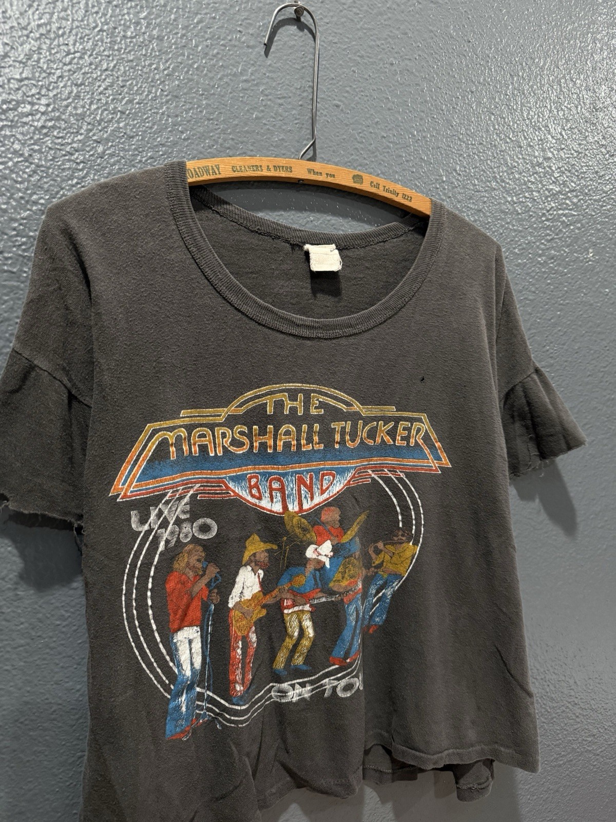 Vintage 1980 The Marshall Tucker Band Black Tee Shirt Small