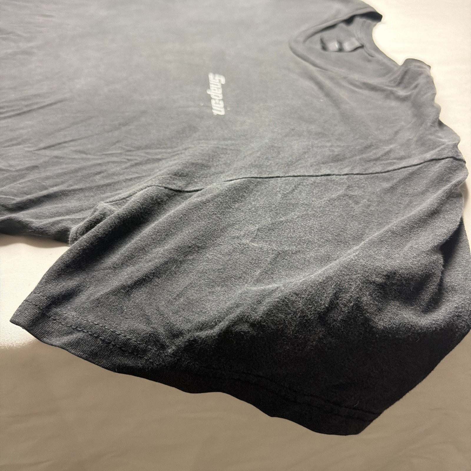 SNAP ON TOOLS Mens 2X-LARGE T Shirt Back Graphic Logo Wrench Black Gray Cotton