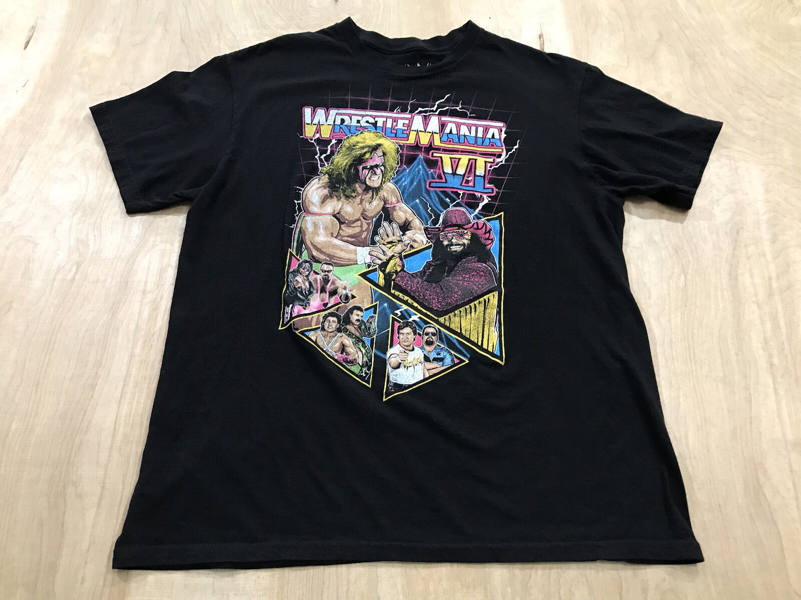 WWE WrestleMania VI The Ultimate Warrior Macho Man T Shirt Men’s Size Large