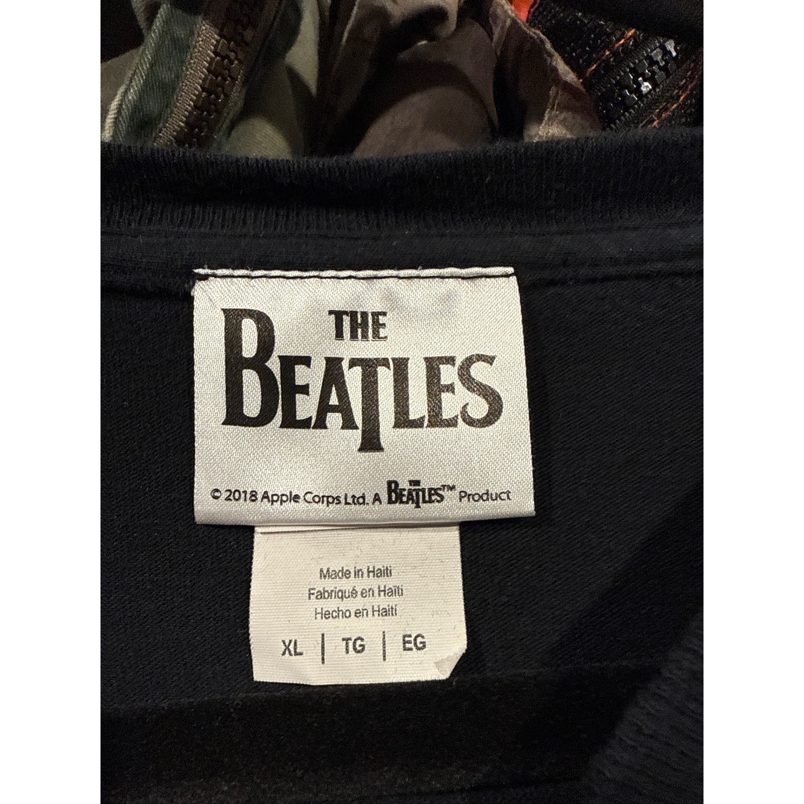 The Beatles Liverpool England Map Graphic T-Shirt Mens XL Black 2018 Apple Corp