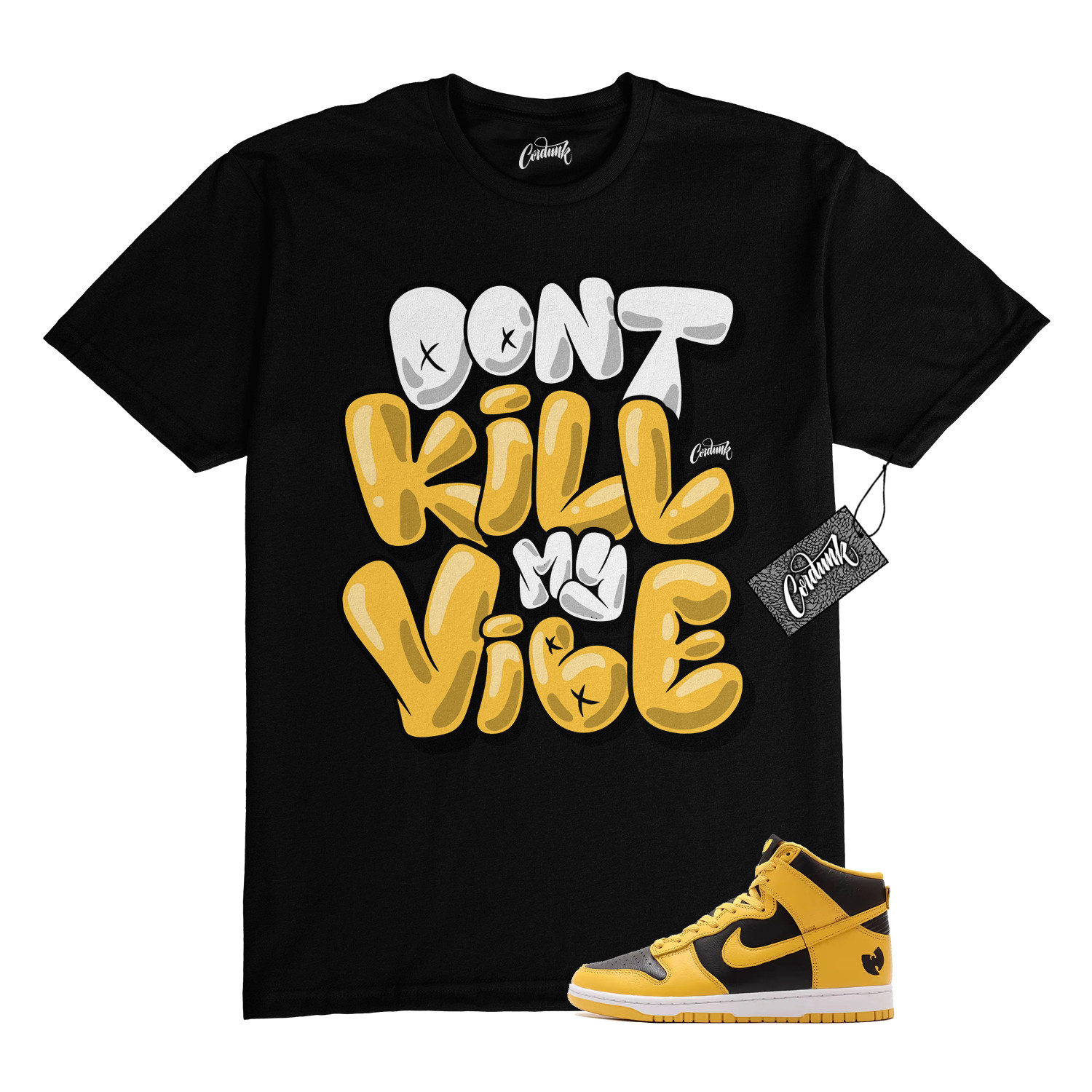 Dunk Tang Pollen Yellow Gold Black White High 2024 T Shirt to Match DKMV