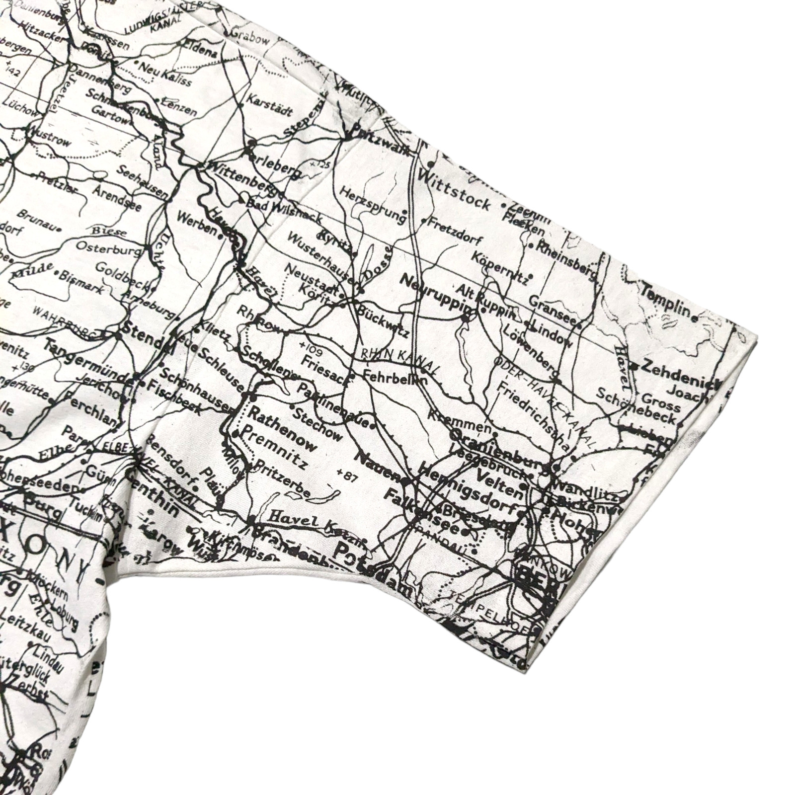 New Vintage Germany Map SCREEN STARS USA T Shirt XL All Over Print Puff Graphic