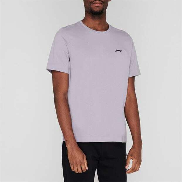 Mens Slazenger 100% Cotton Plain Crew Neck T Shirt XS S M L XL XXL 3XL 4XL BNWT