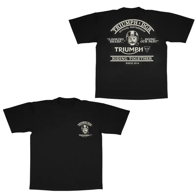 Triumph Motorcycle Pocket Graphic Tee Vintage Rider Biker Shirt