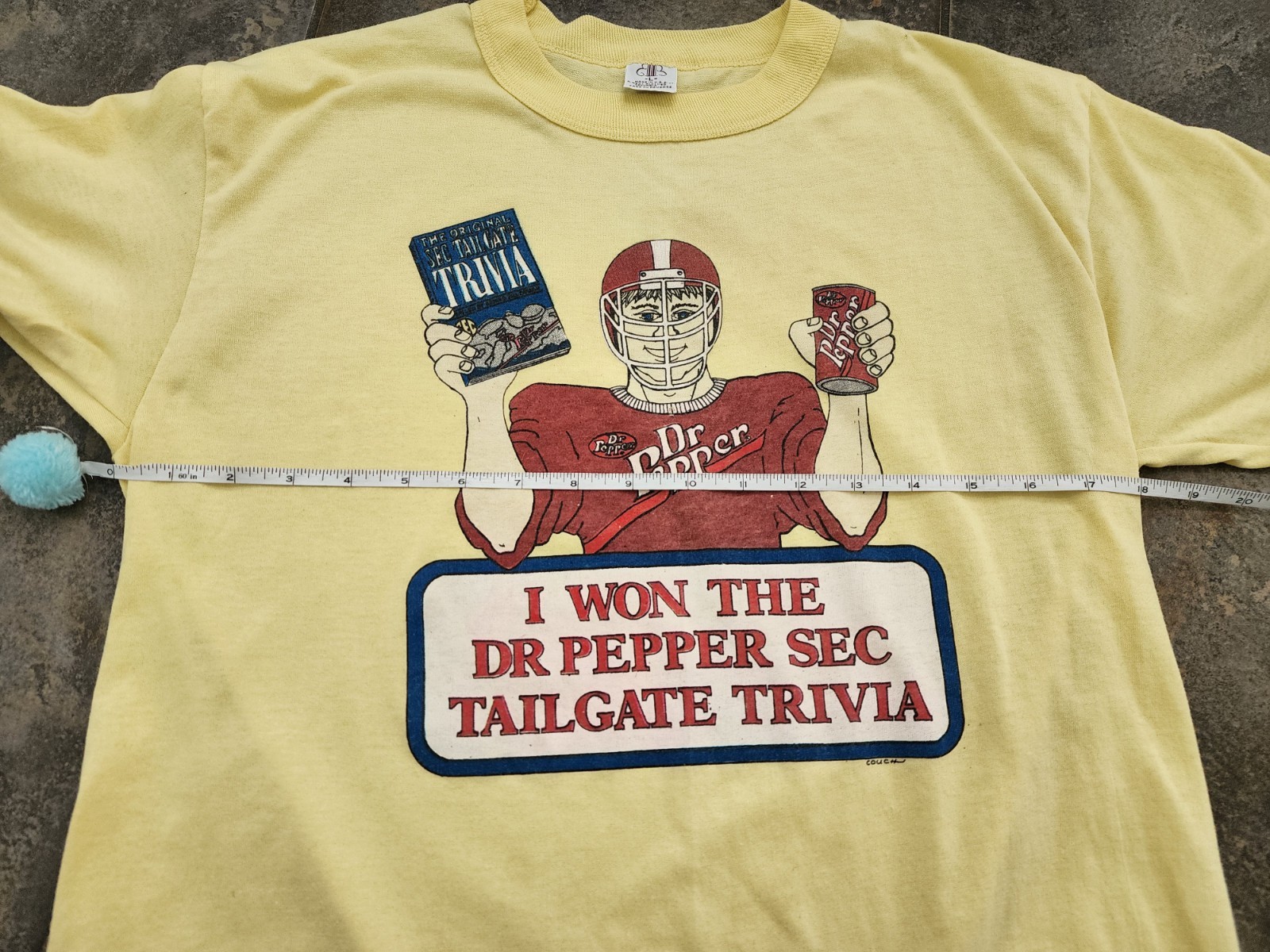 Vintage 1987 SEC Dr Pepper Tailgate Trivia Medium College Football GRAIL T Shirt