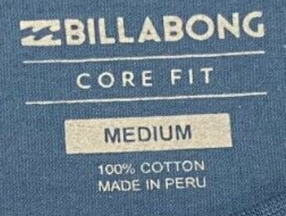 Billabong Mens Shirt Medium Blue Red Green Short Sleeve Slim Sunset Graphic