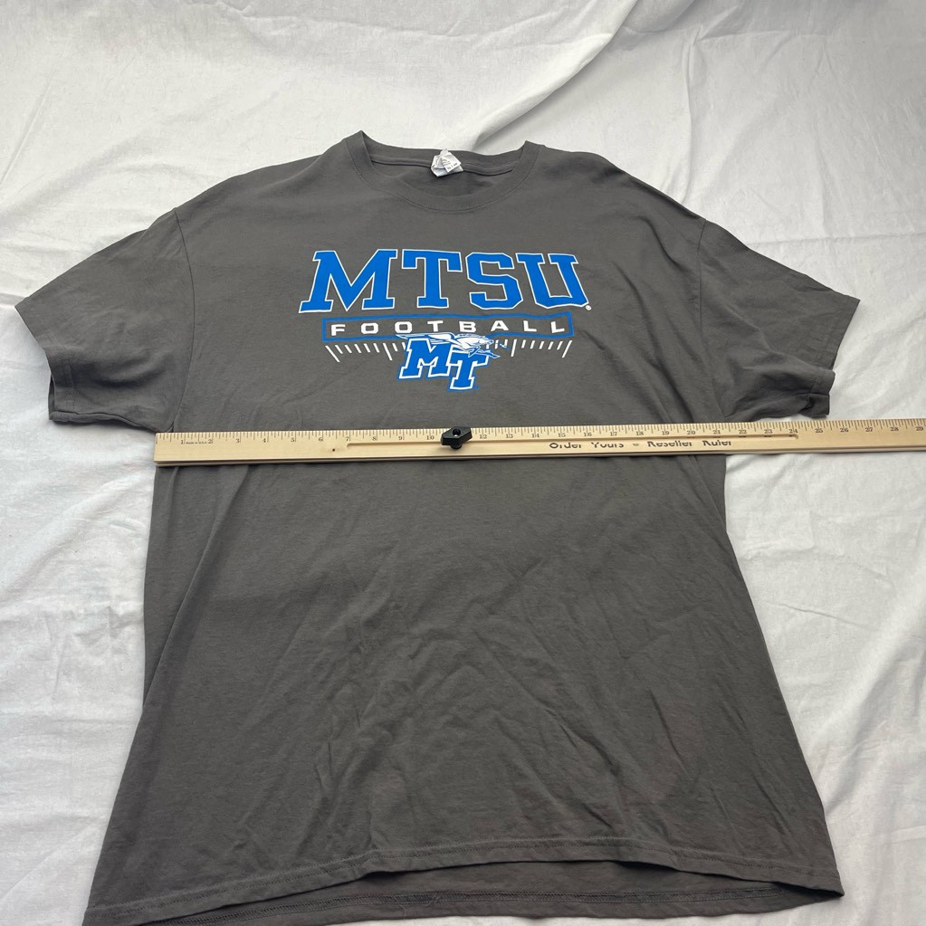 Middle TN State University – MTSU Gildan Mens T-Shirt Gray S Sleeve Crew Neck XL