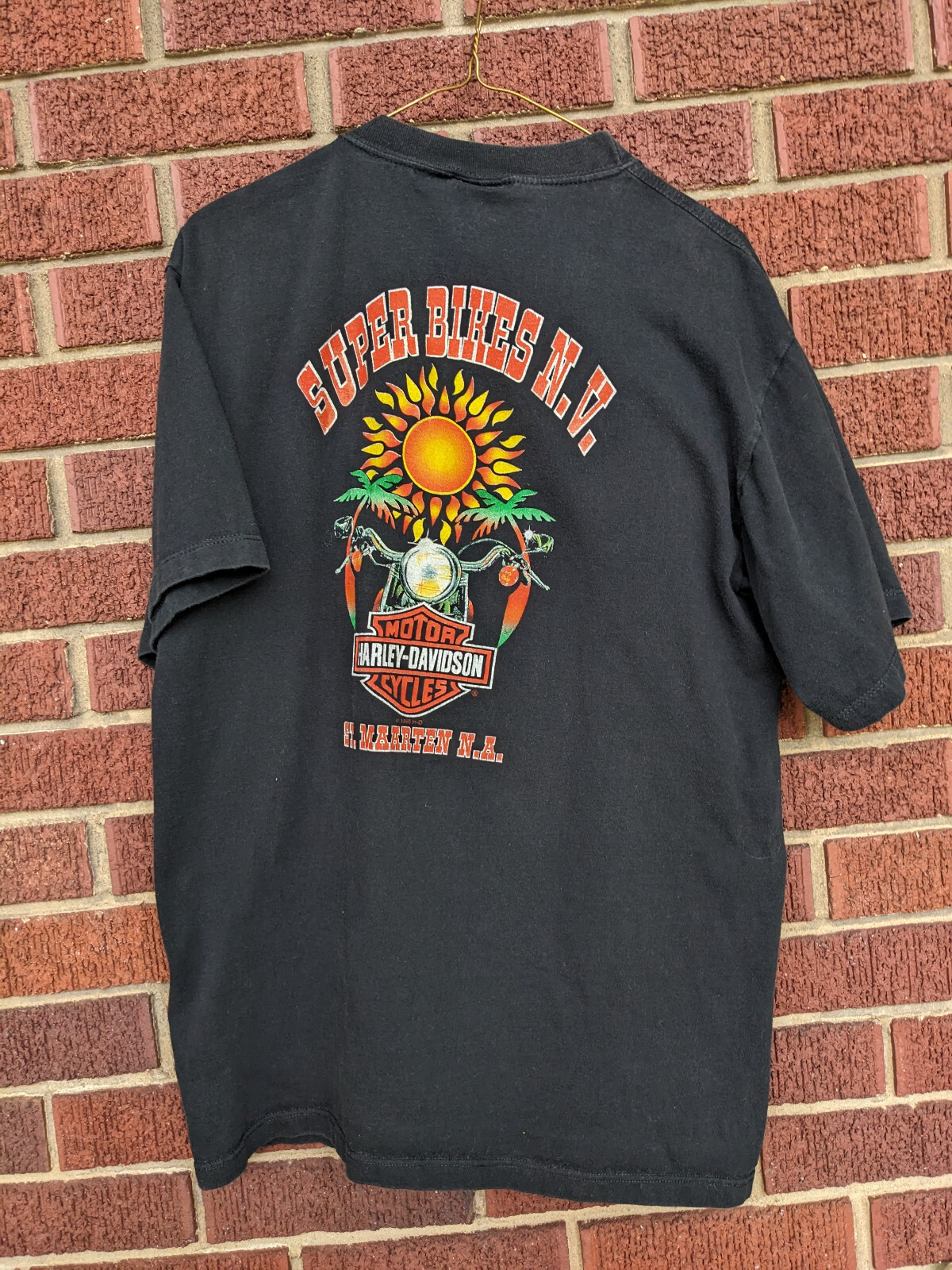 Vintage Harley St. Maarten N.A. Black Carribean Islands Shirt – M