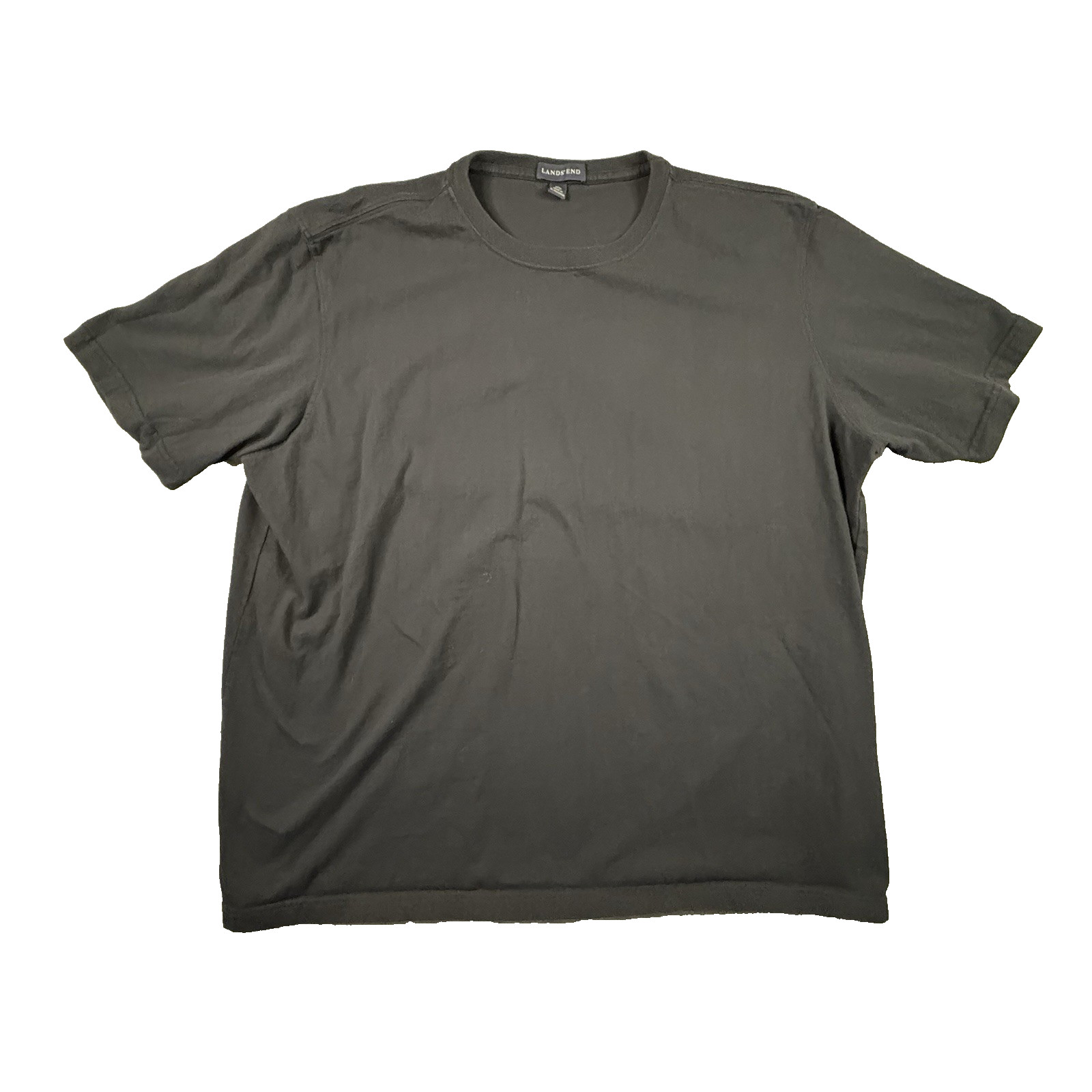 Lands’ End Men’s 2XL Black Cotton T Shirt SEE DESCRIPTION
