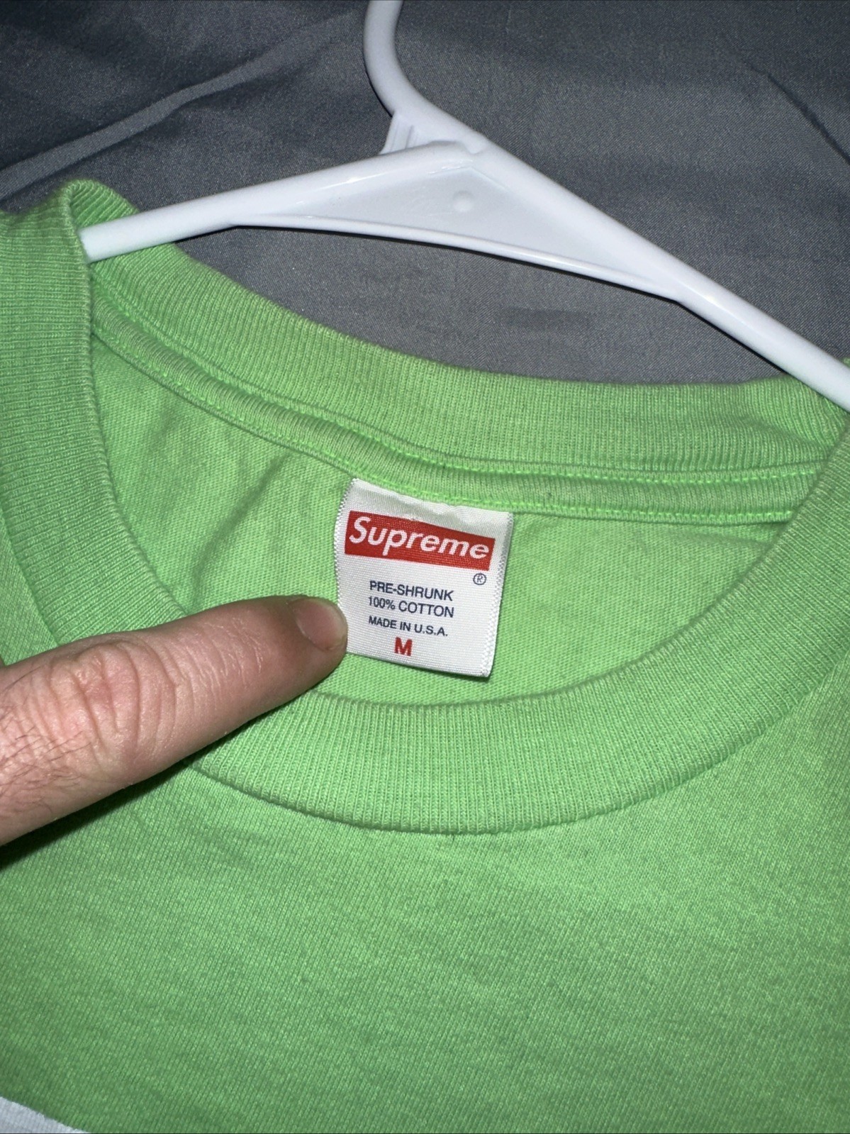 Supreme Men’s Short Sleeve T-Shirt OutKast Lime Green Medium