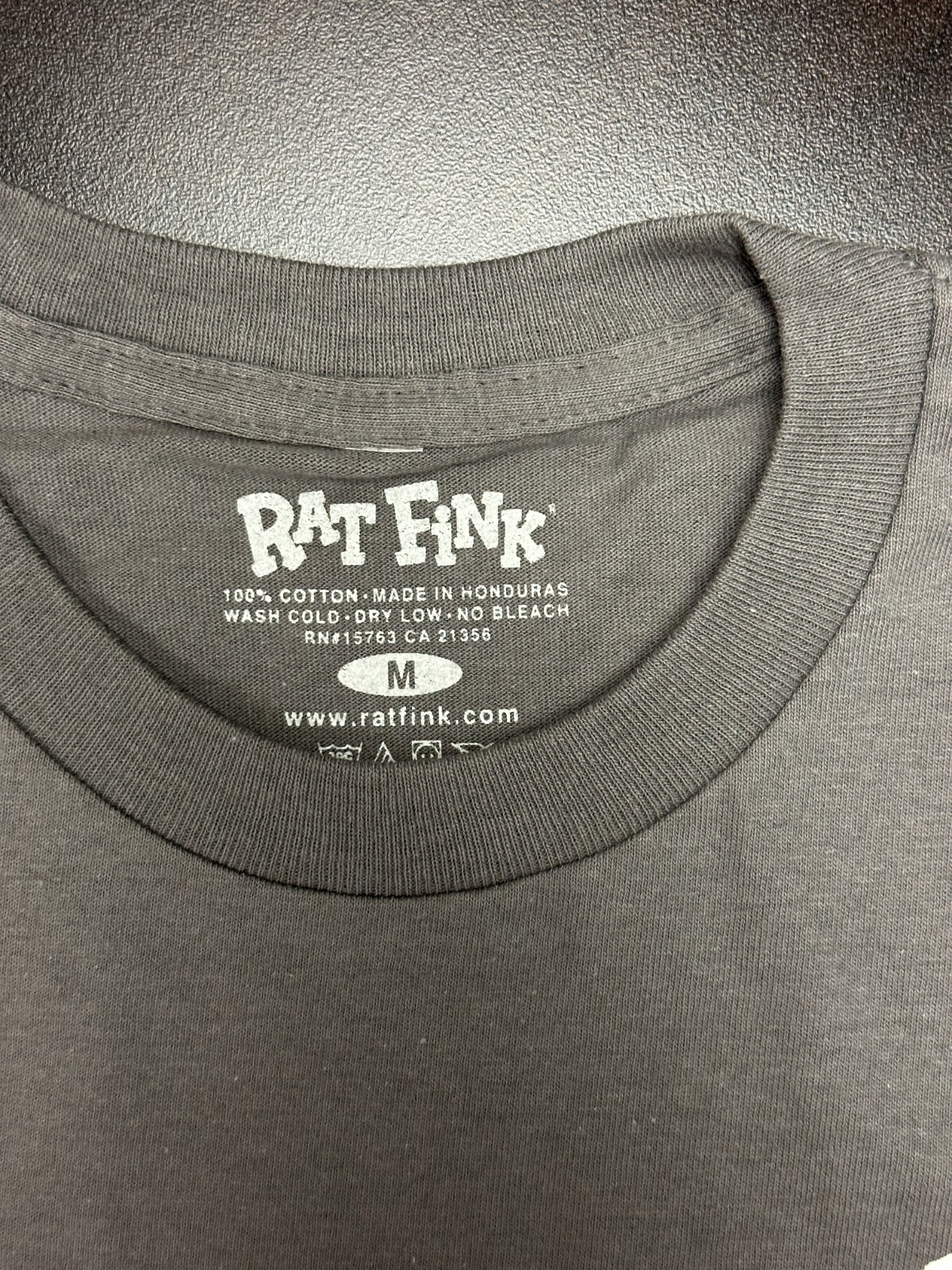 Men’s Ed Big Daddy Roth Rat Fink Flying Eye Hot Rod Gray Cotton T-Shirt M-3XL