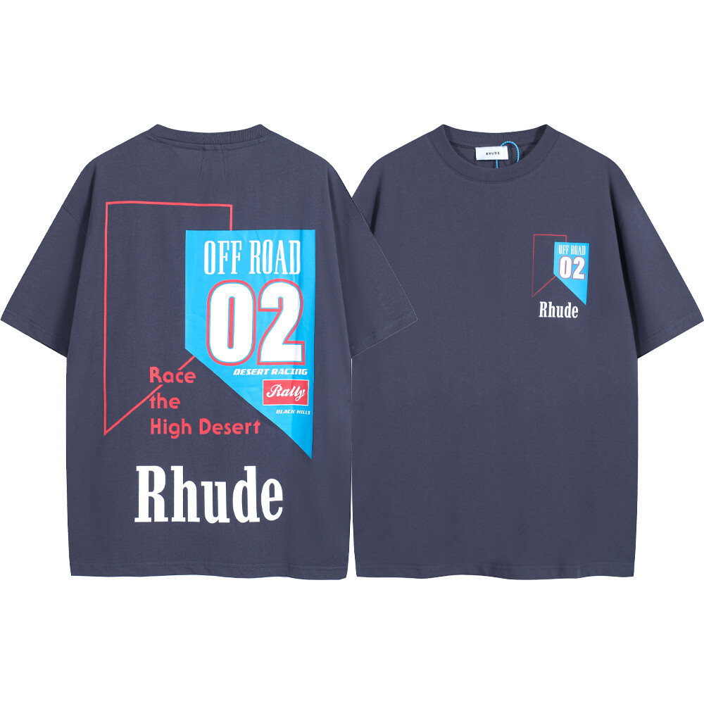 🎁🎁33Style Men Women RHUDE High Quality Cotton Short Sleeve Polo T-Shirt S-2XL