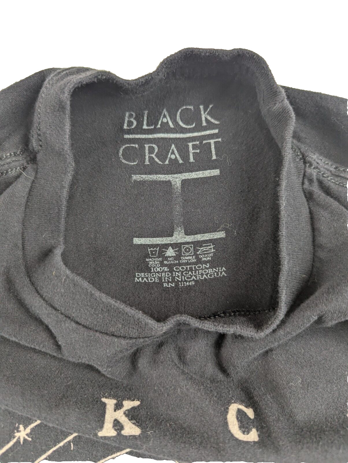 BlackCraft Cult Salem Grotesque Gothic Slim Fit Black T-Shirt Men S Streetwear