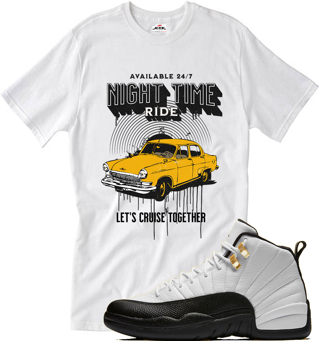 We Will Fit shirt to match Jordan 12 Taxi yellow black and white