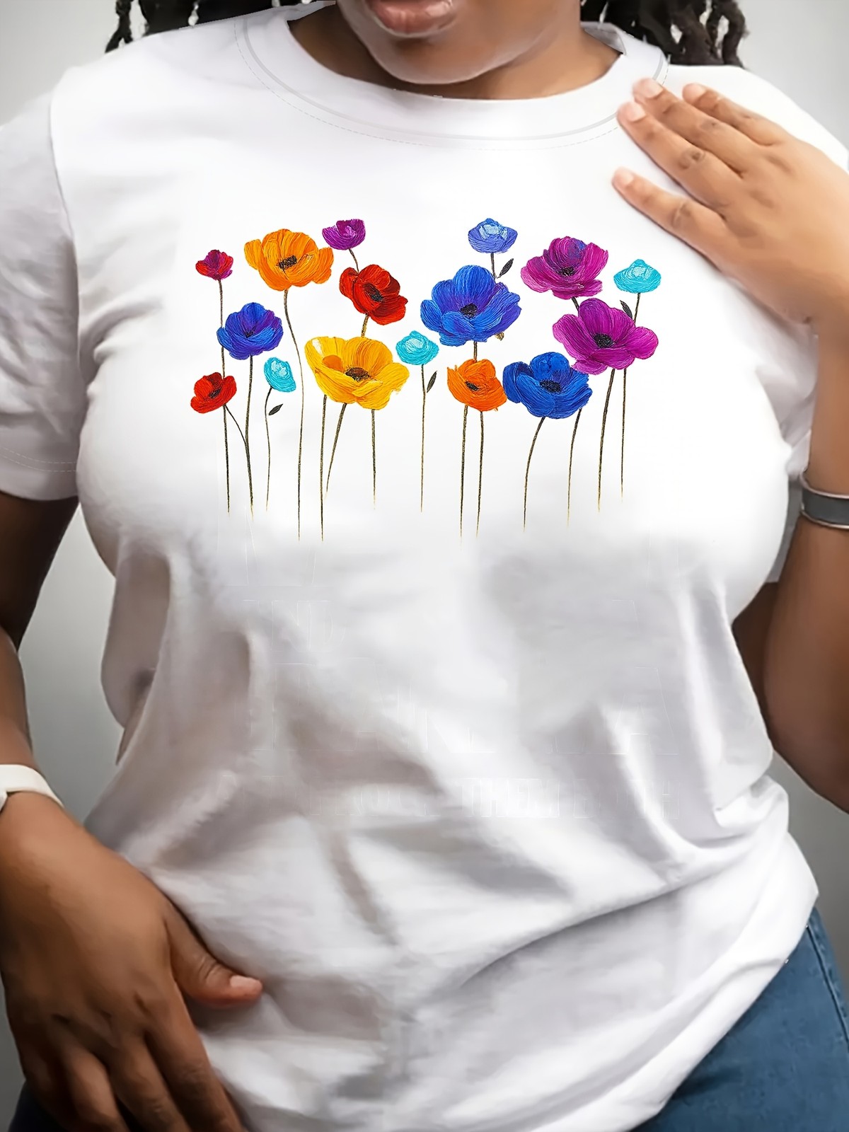 Women’s Round-neck Short-sleeve T-shirt Butterfly Print Casual Fashion T-shirt √