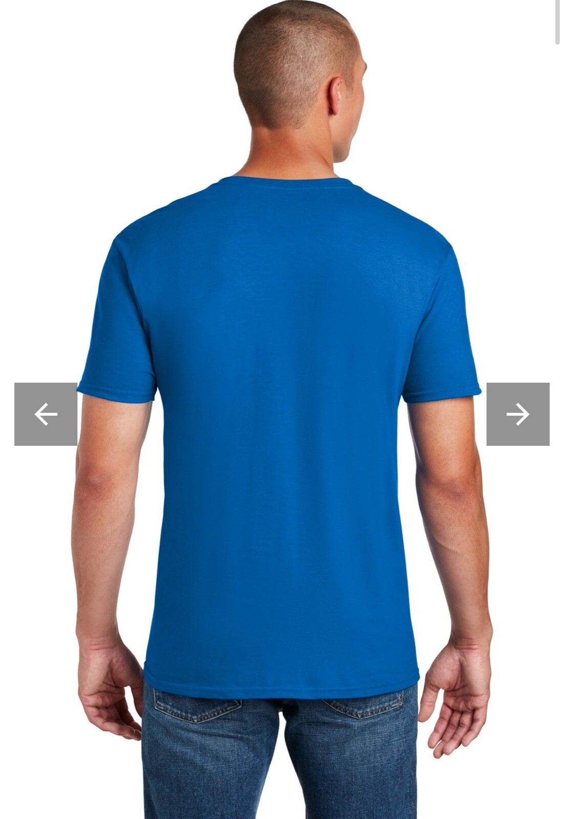 Gildan T-Shirt Men’s Short Sleeve Soft Style G640 royal blue New Lot Of 2 SMALLS