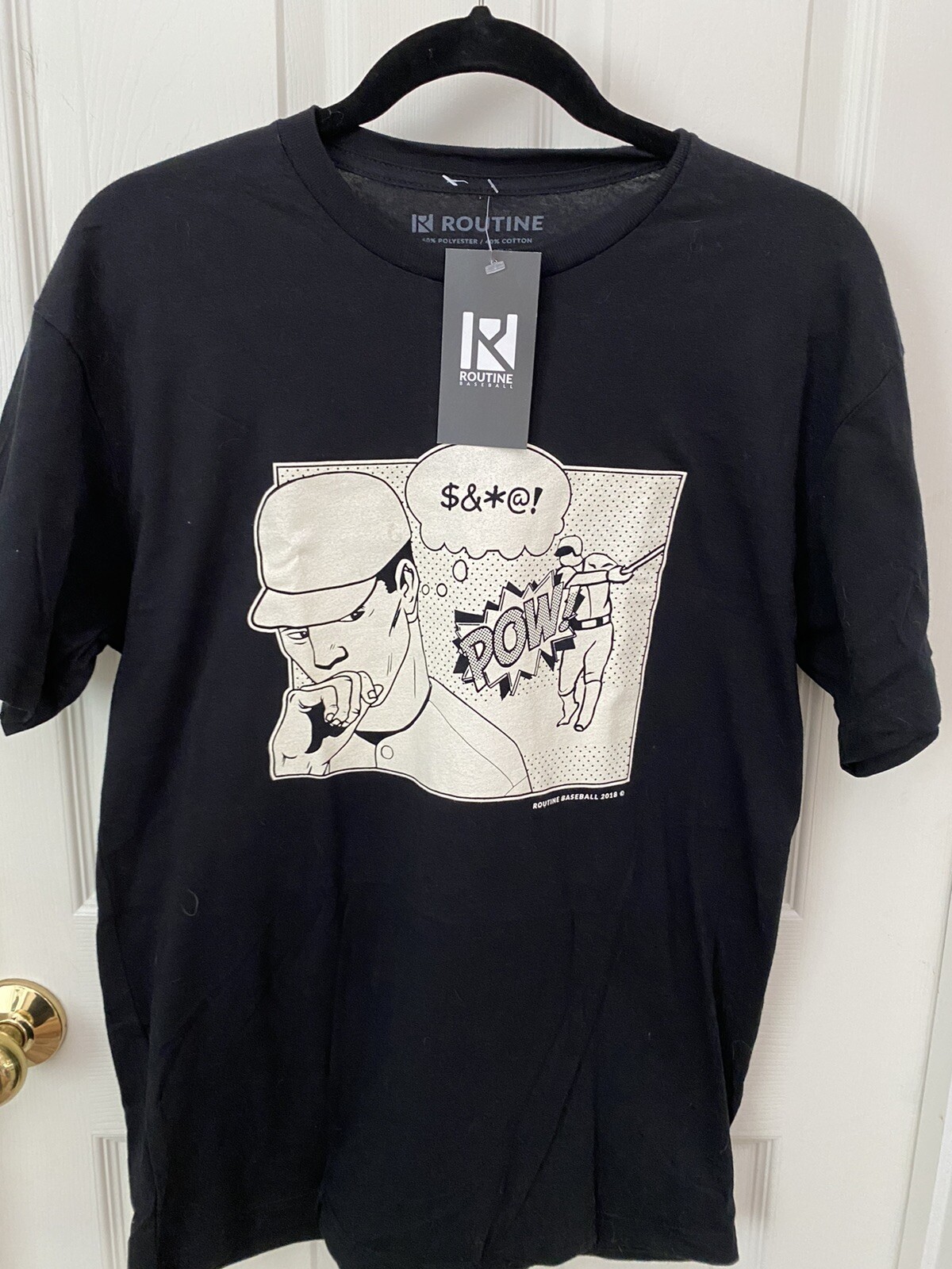 routine baseball New t Shirt Size m