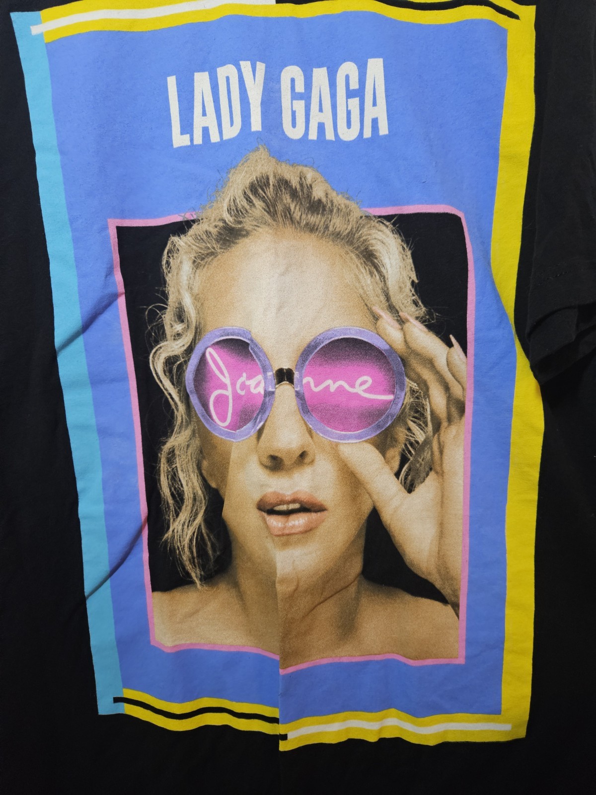 AUTHENTIC Lady Gaga Merch – Joanne World Tour 2017, 2018 Black T Shirt – Size XL