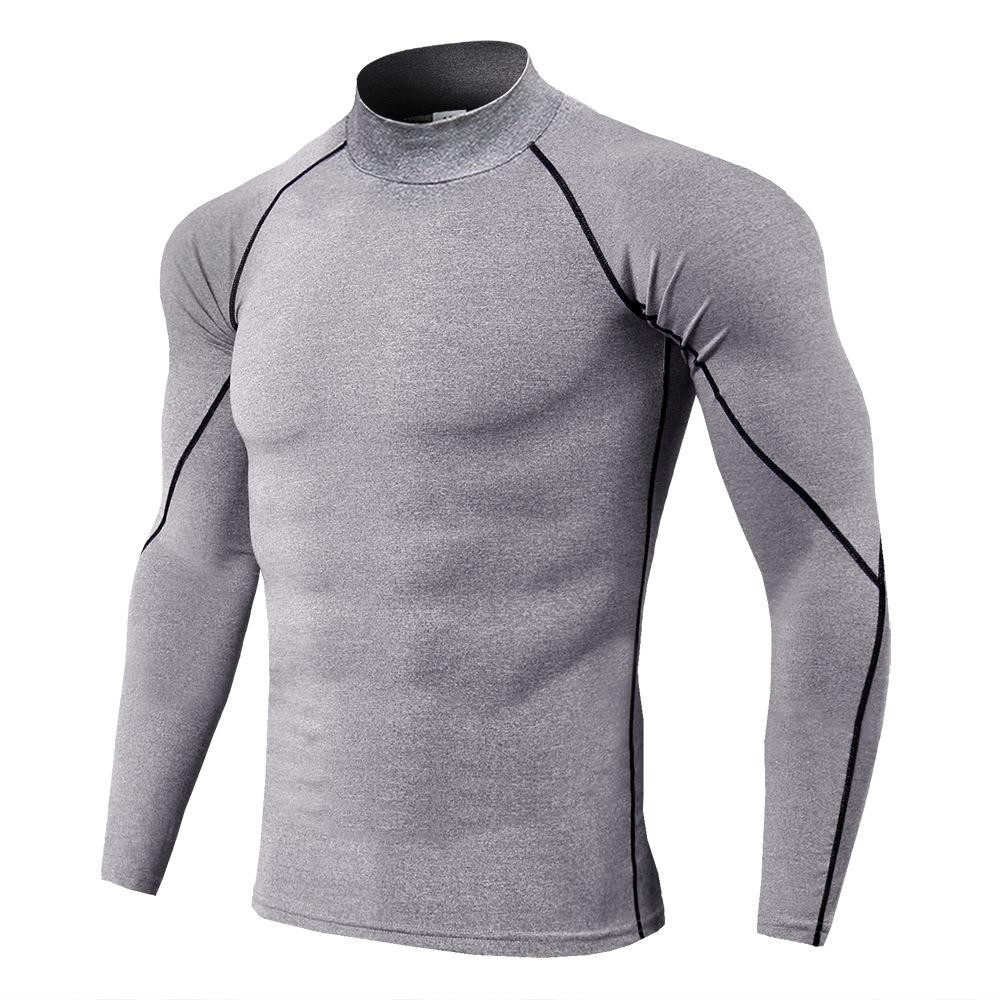 Men Compression Sport T-Shirt Quick Dry Fitness Running Gym Tight Long Sleeve