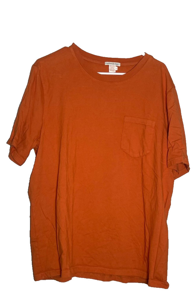 Carbon 2 Cobalt Shirt Men’s Large Dark Orange Short Sleeve Crew Neck Pocket