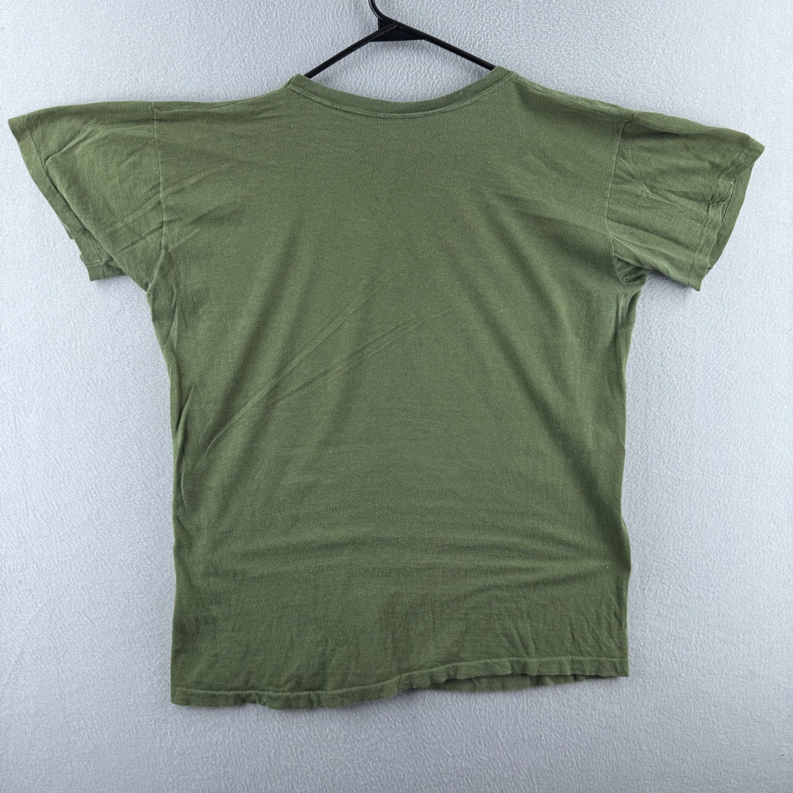 Vintage Military Shirt Mens Large Green Single Stitch Thin Cotton 70s Vietnam