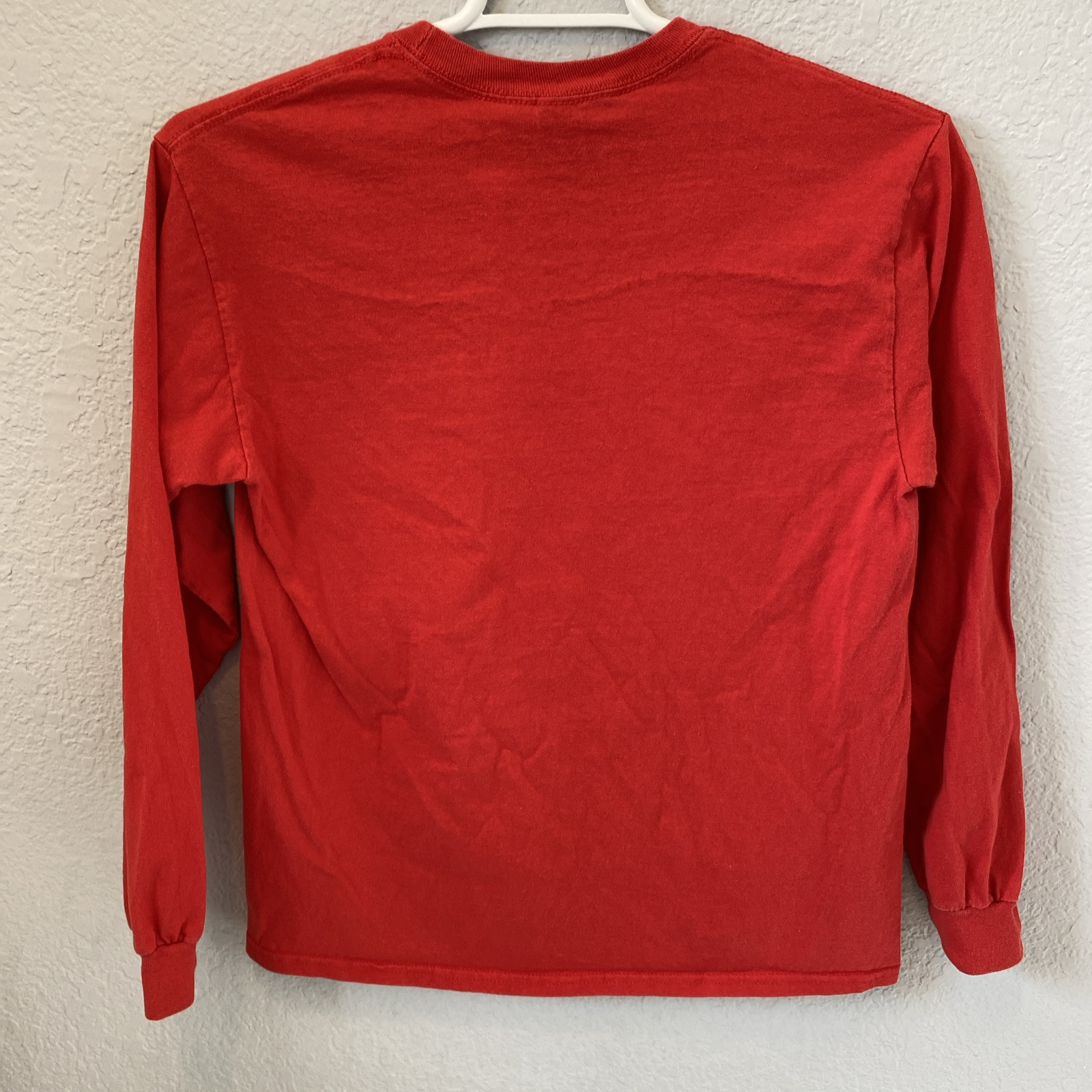 Gildan LONG SLEEVE PULLOVER Tee SHIRT MENS M Red. #R