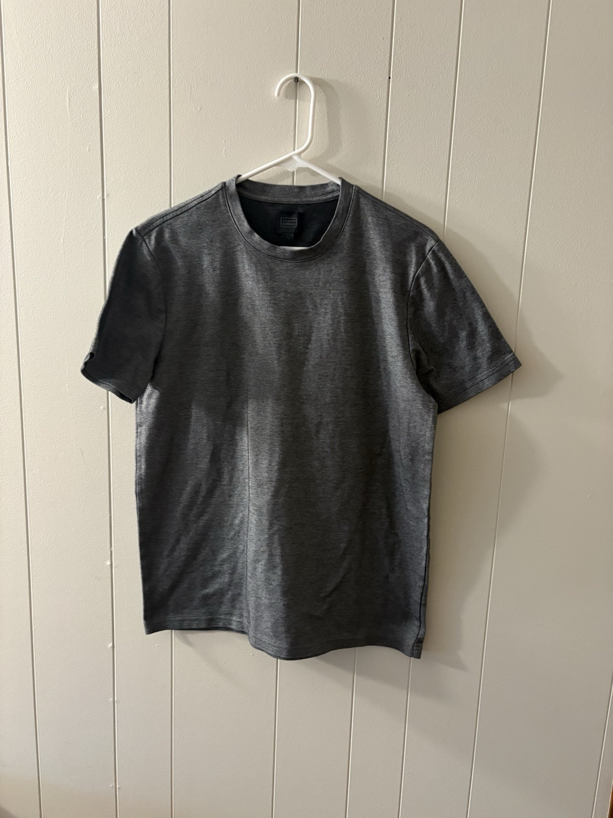14th & Union Men’s Medium Grey Short Sleeve Top EUC Business Casual Y6