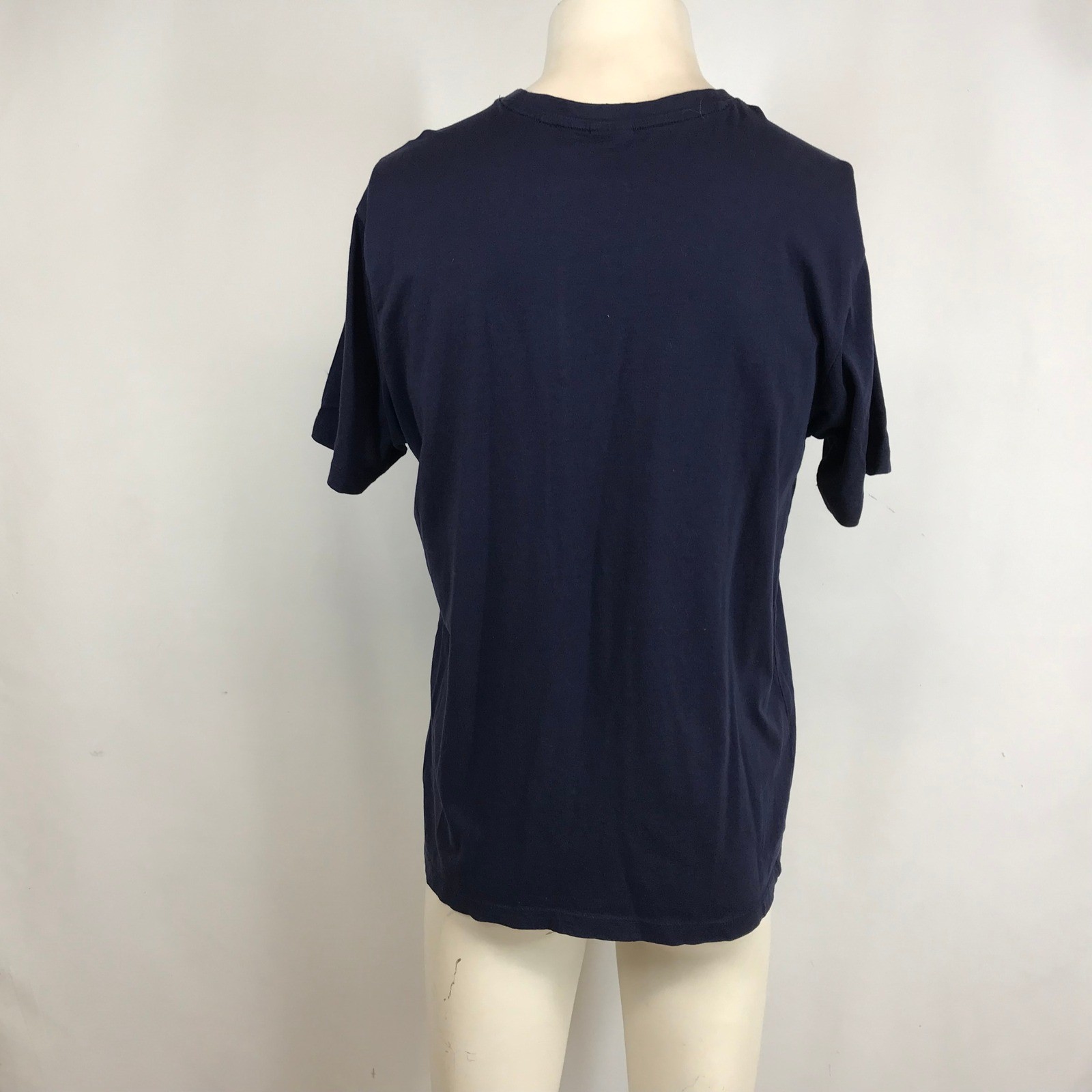 US Polo Assn Mens Navy Blue Cotton Crewneck T-Shirt Red Logo Size Medium