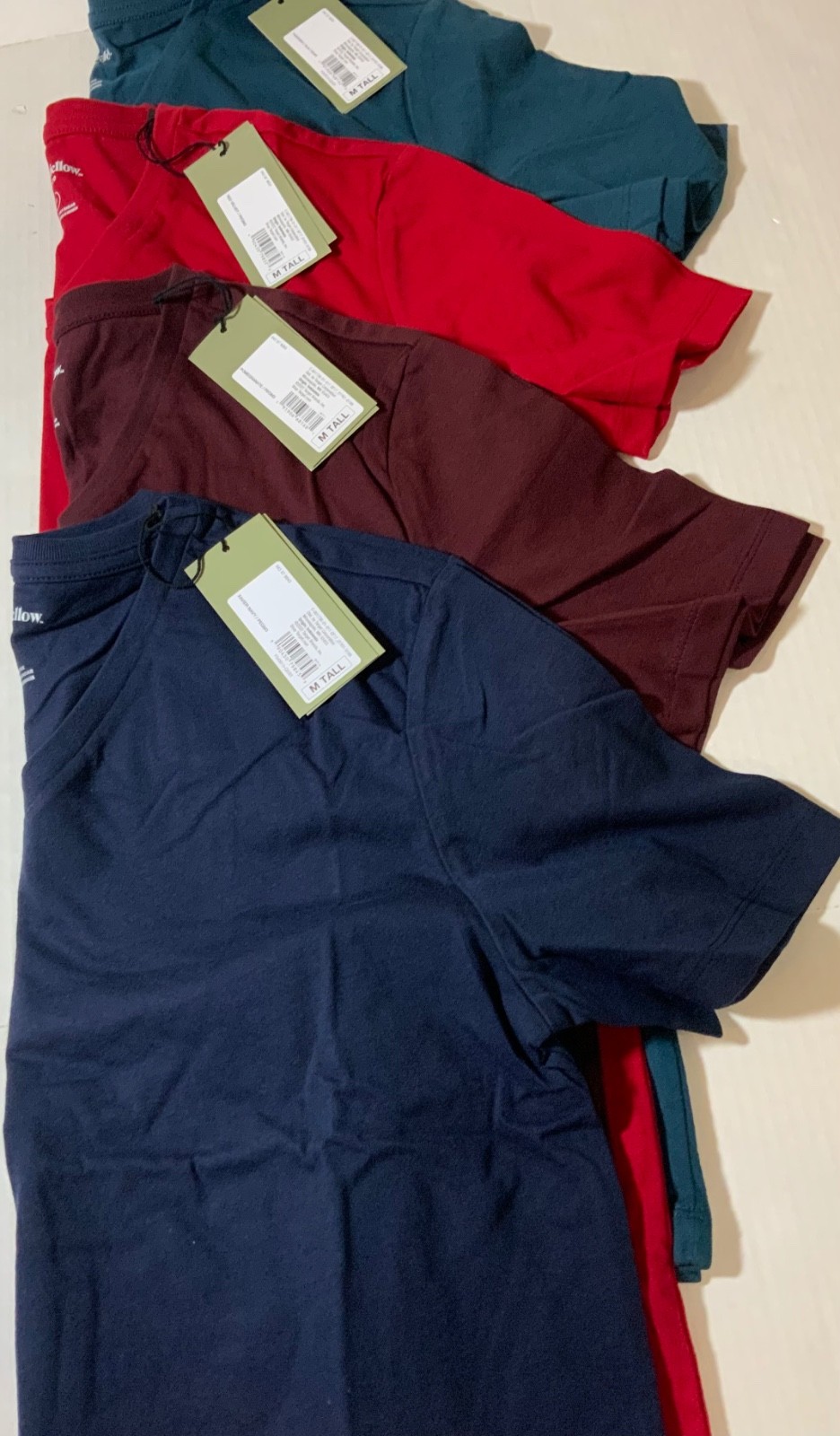 Men’s V-Neck T-shirt MEDIUM TALL short sleeve Standard Cotton/Poly color choice