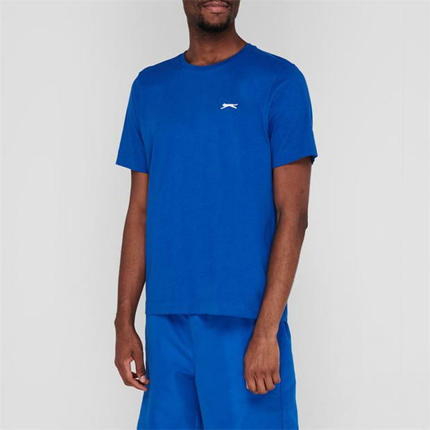Mens Slazenger 100% Cotton Plain Crew Neck T Shirt XS S M L XL XXL 3XL 4XL BNWT