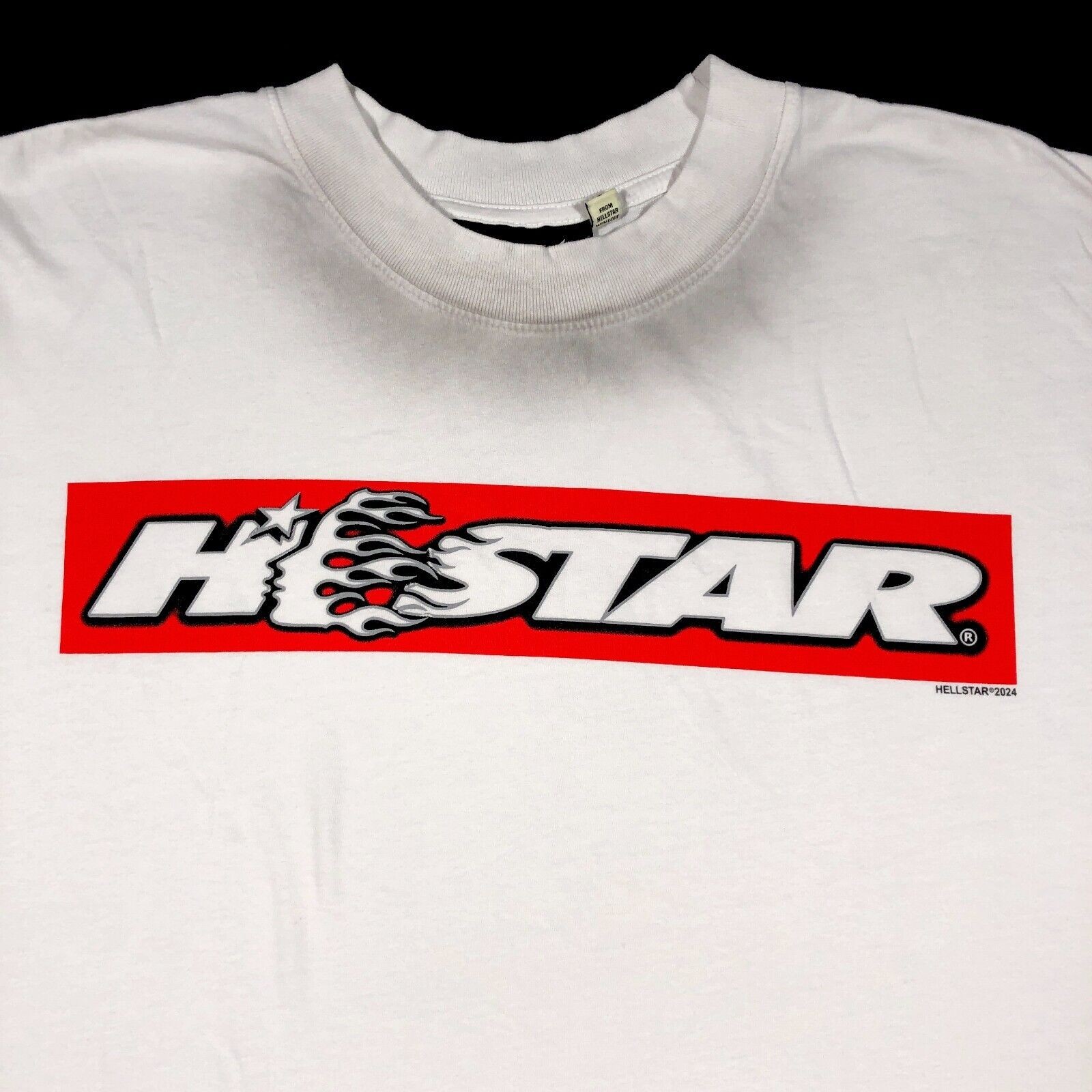 Hellstar Red White Box Logo Tee T Shirt Size XL Streetwear Designer B2