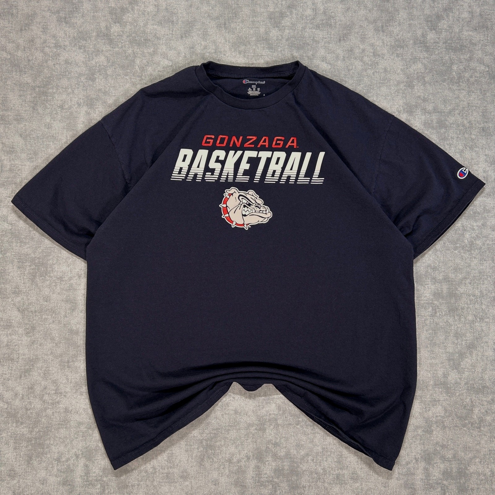 Champion Gonzaga Basketball sportswear casual tshirt navy blue mens XXL